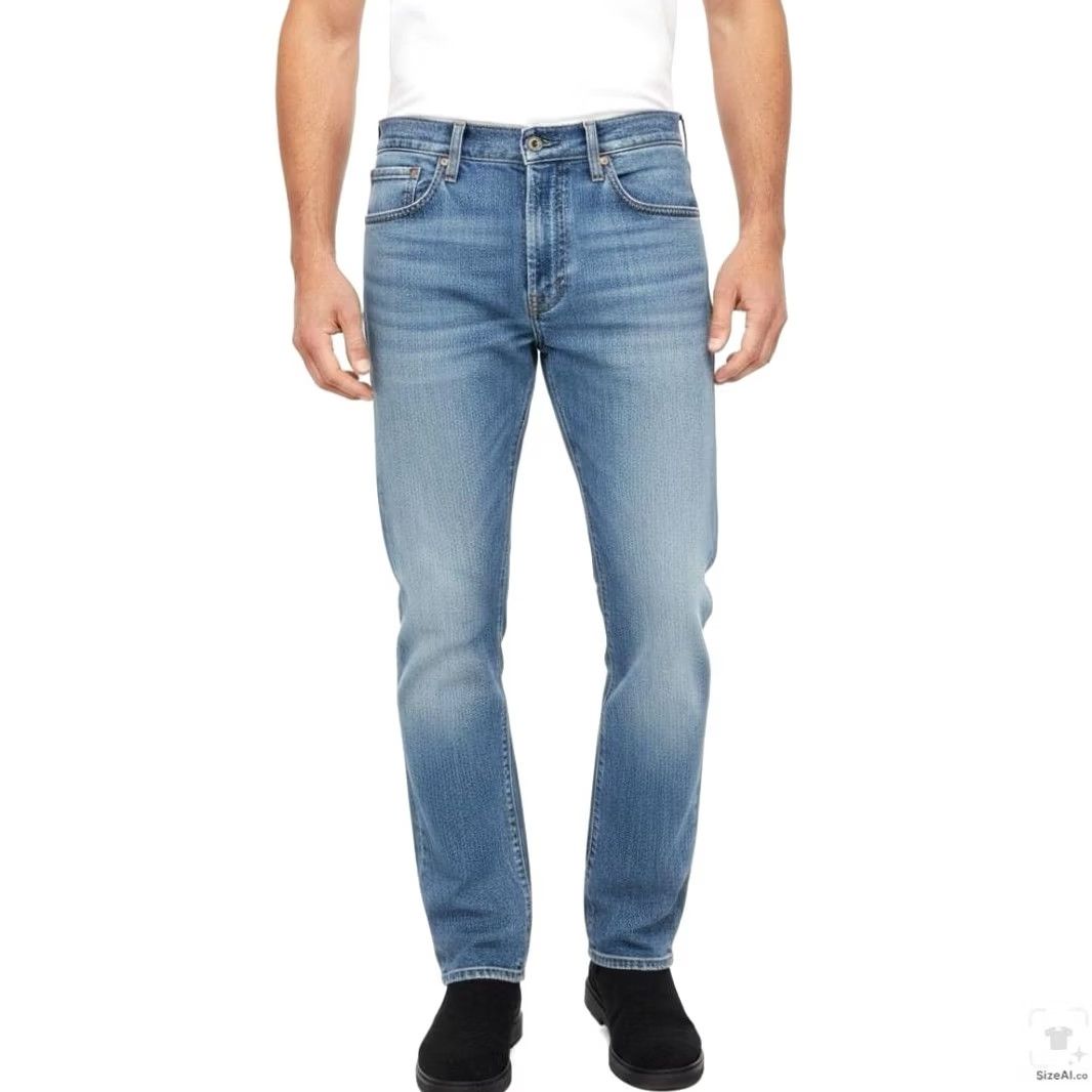 Levi's Levi's 505 Jeans Mens 32x30 Blue Medium Wash Slim Tapered Denim Zip Fly Size US 32 / EU 48 - 4 Thumbnail