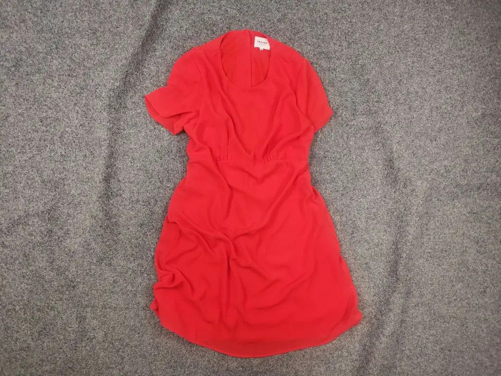 Sezane Sezane Midi dress Red with a cutout back short-sleeved Size M / US 6-8 / IT 42-44 - 1 Thumbnail