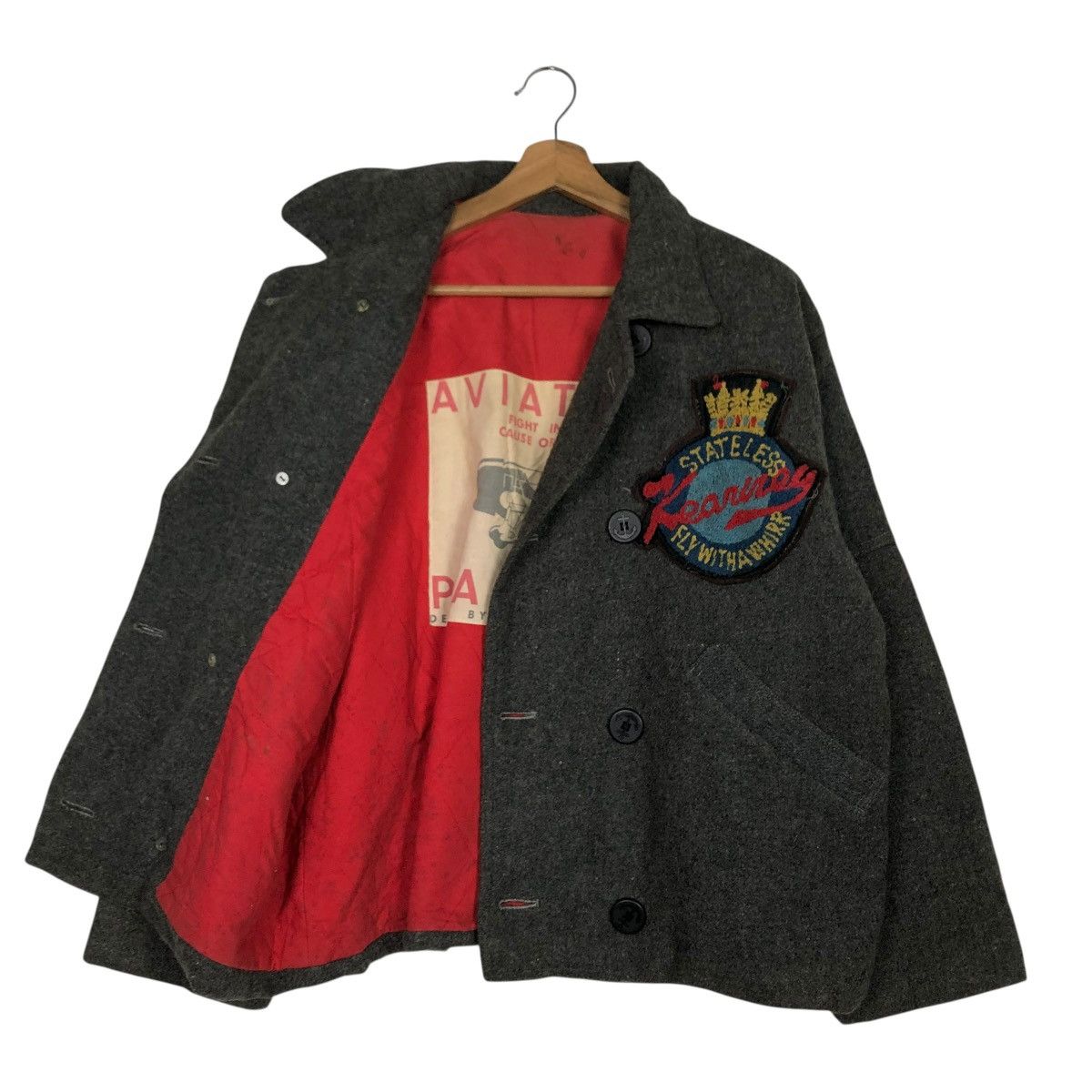 Hysteric Glamour 🔥VINTAGE WOOL BOMBER JACKET KEARNEY HOUSE FULLPATCH BIG LOGO Size US M / EU 48-50 / 2 - 13 Thumbnail
