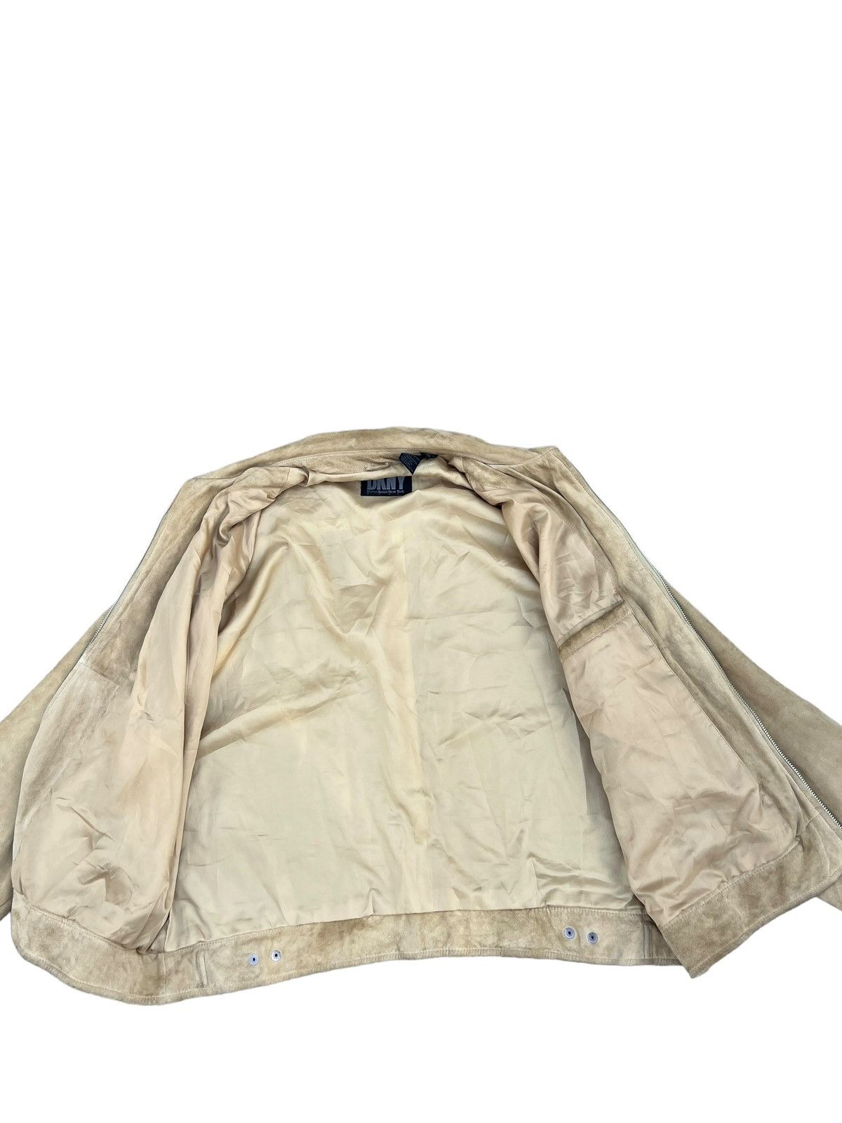 DKNY RARE! Vintage 90s DKNY Patina Suede Leather Jacket Size US XL / EU 56 / 4 - 15 Thumbnail