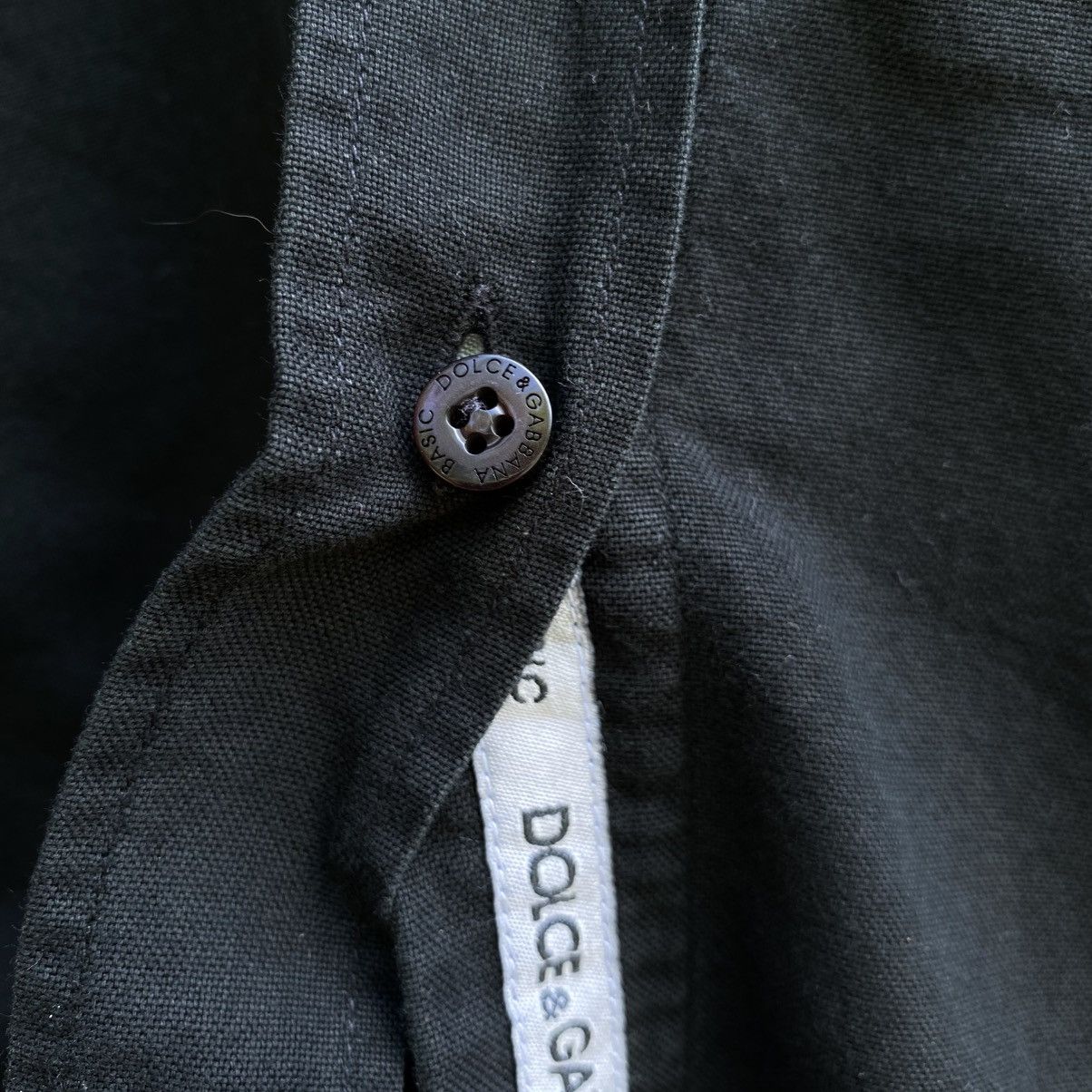 Dolce & Gabbana Dolce & Gabbana Black Fitted Long-Sleeve Collared Shirt Size S / US 4 / IT 40 - 15 Thumbnail