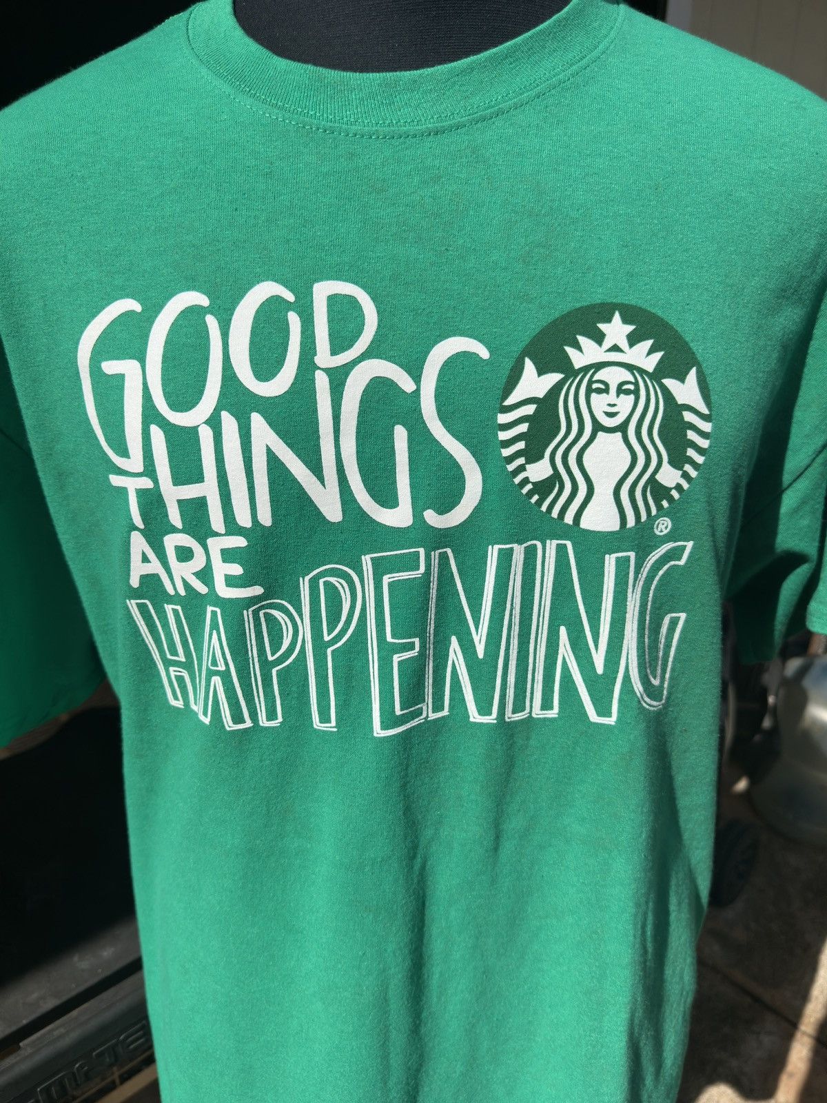 Other Starbucks Good Things Are Happening Employee T-Shirt LARGE Size US L / EU 52-54 / 3 - 4 Thumbnail