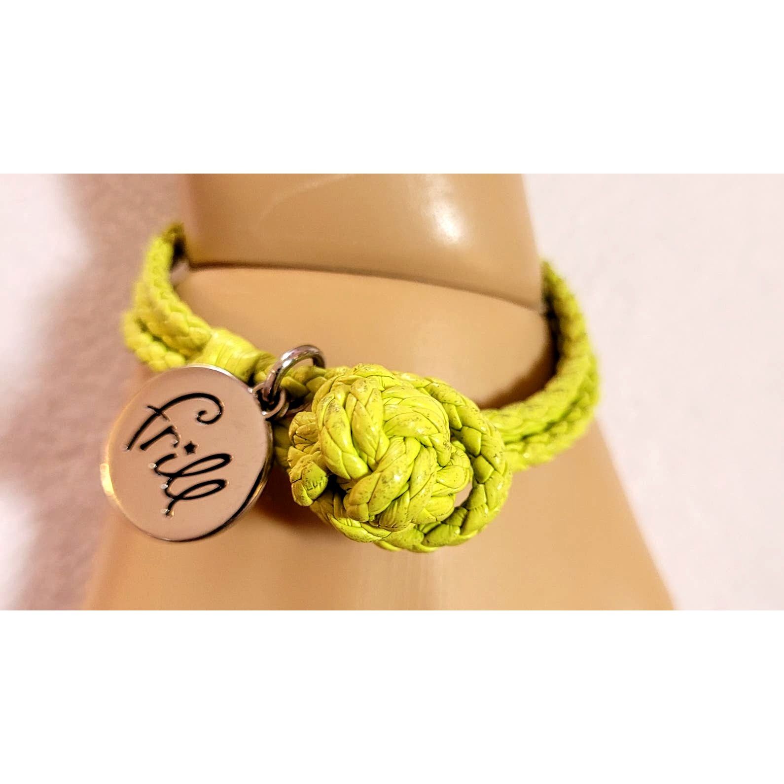 Vera Bradley VERA BRADLEY Green Braided Faux Leather Cord Frill Bracelet Size ONE SIZE - 1 Thumbnail