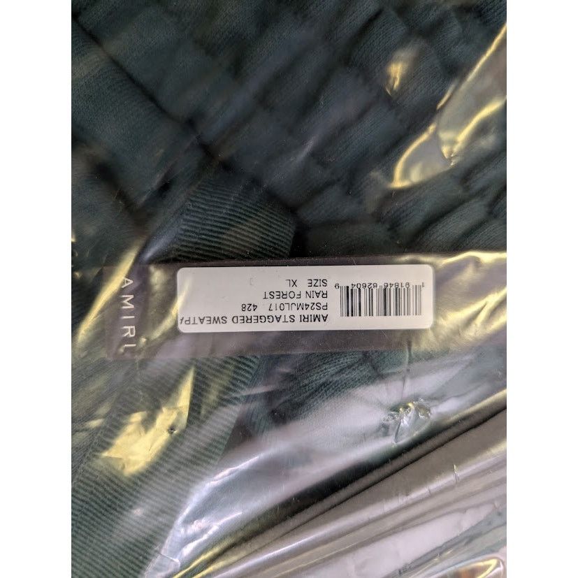 Amiri o1rshd1 Q:2 / Amiri Staggered Sweatpants in Rain Forest Size US 36 / EU 52 - 21 Thumbnail