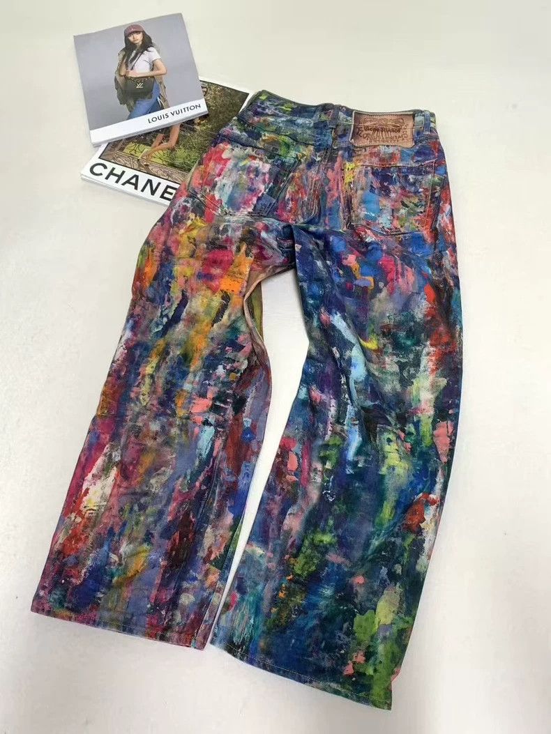 Acne Studios Acne Studios Wide-leg graffiti jeans Size US 34 / EU 50 - 3 Thumbnail