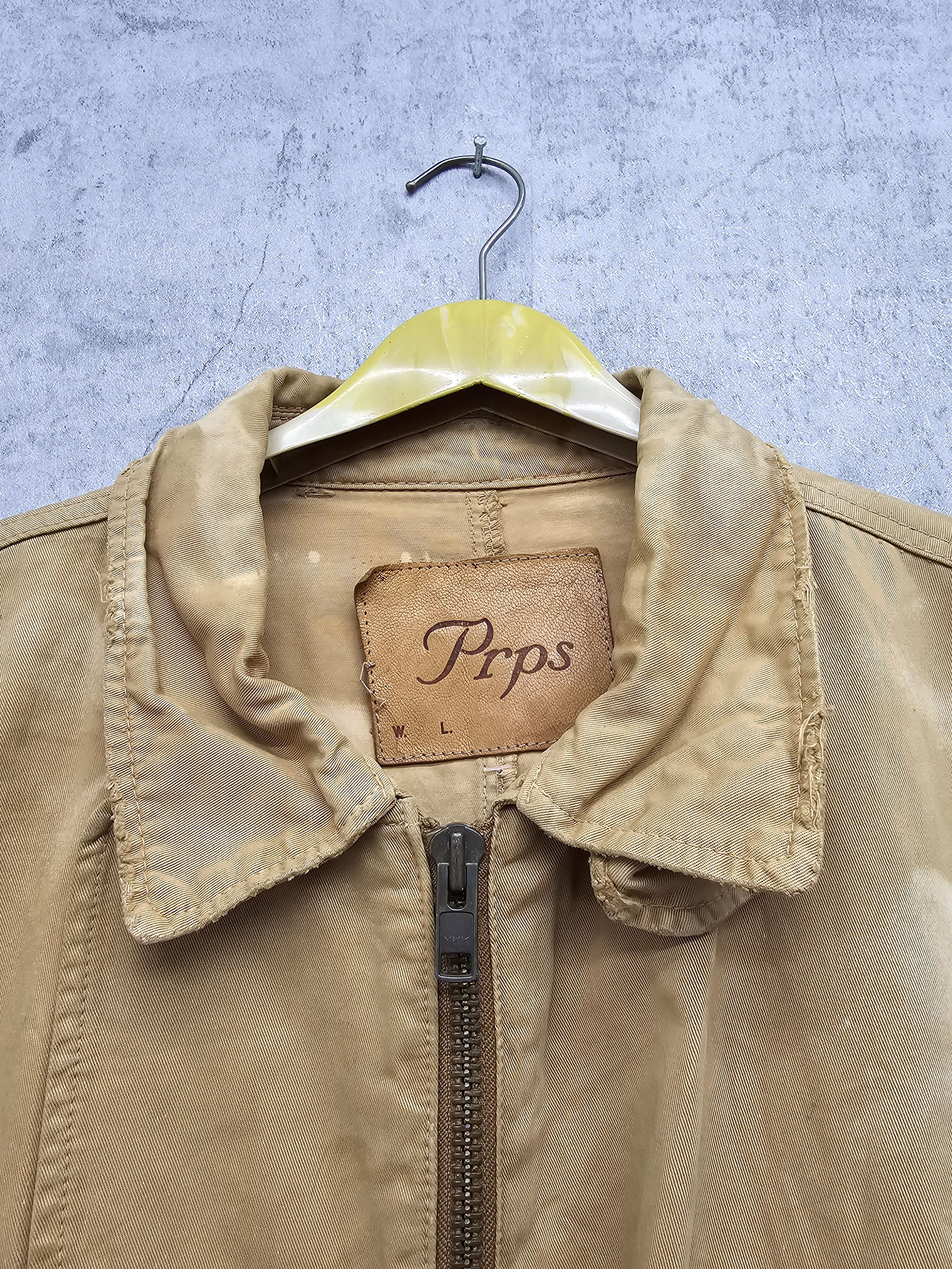 Prps PRPS Faded Bleach Ripped Distressed Bomber Jacket J0057 Size US XXL / EU 58 / 5 - 12 Thumbnail