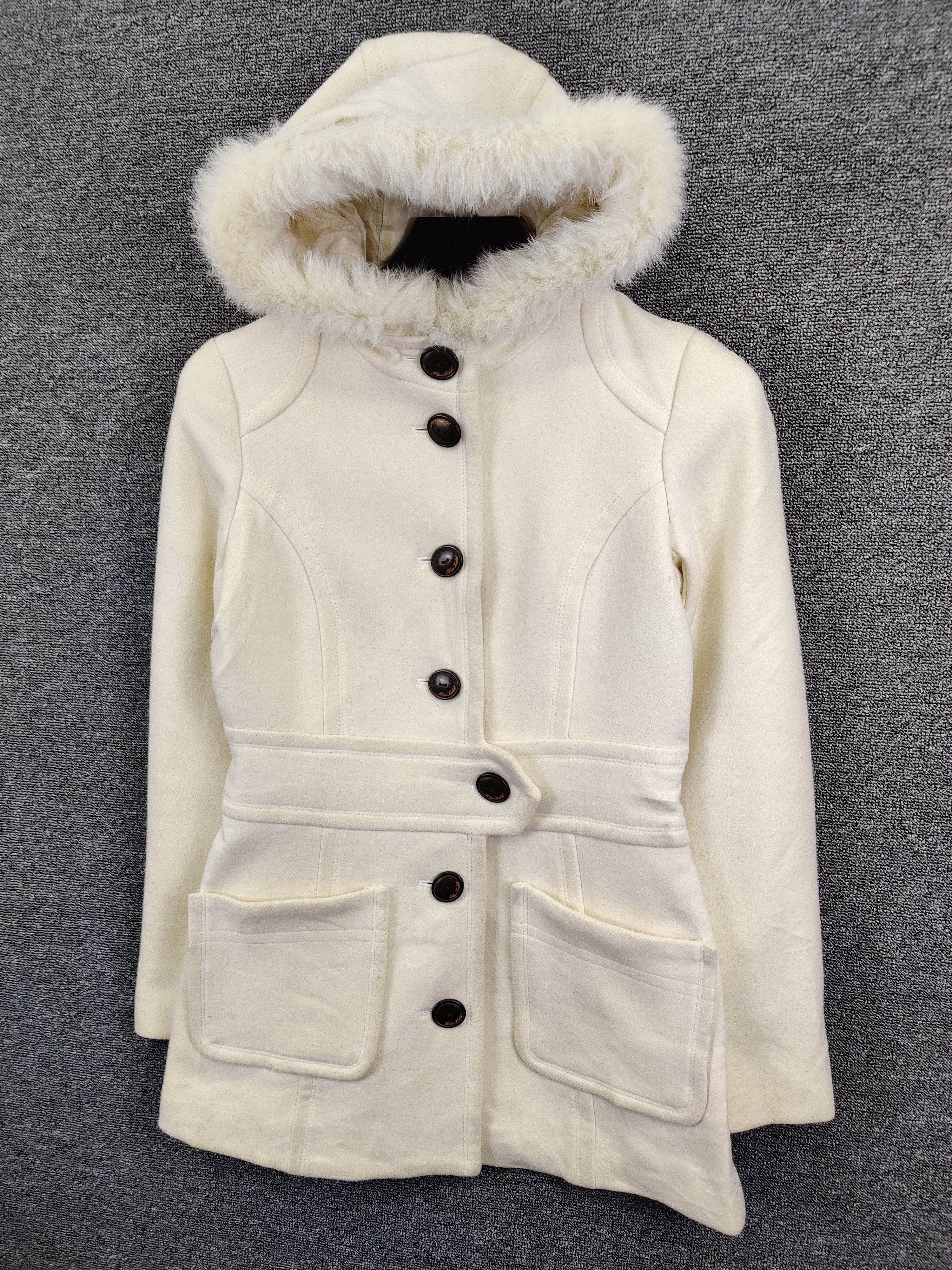 Burberry Burberry London Blue Label Wool Rabbit Fur Coat Size S / US 4 / IT 40 - 2 Thumbnail