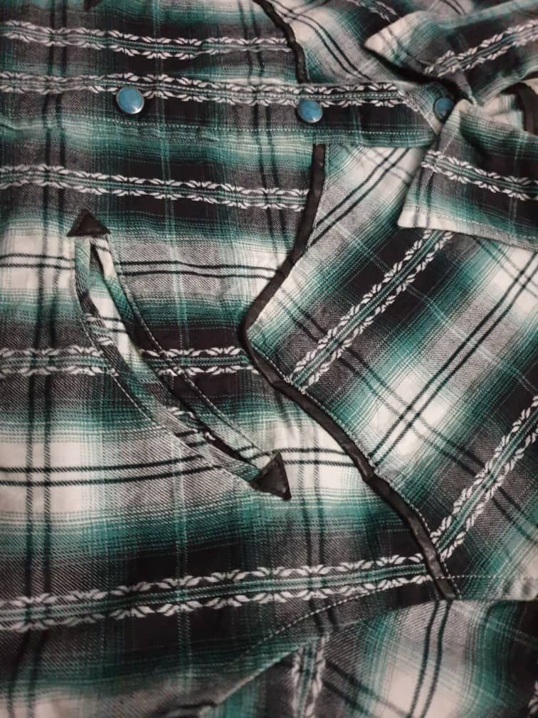 PPFM 💥Ikka checkered smile pocket western shirt Size US L / EU 52-54 / 3 - 4 Thumbnail