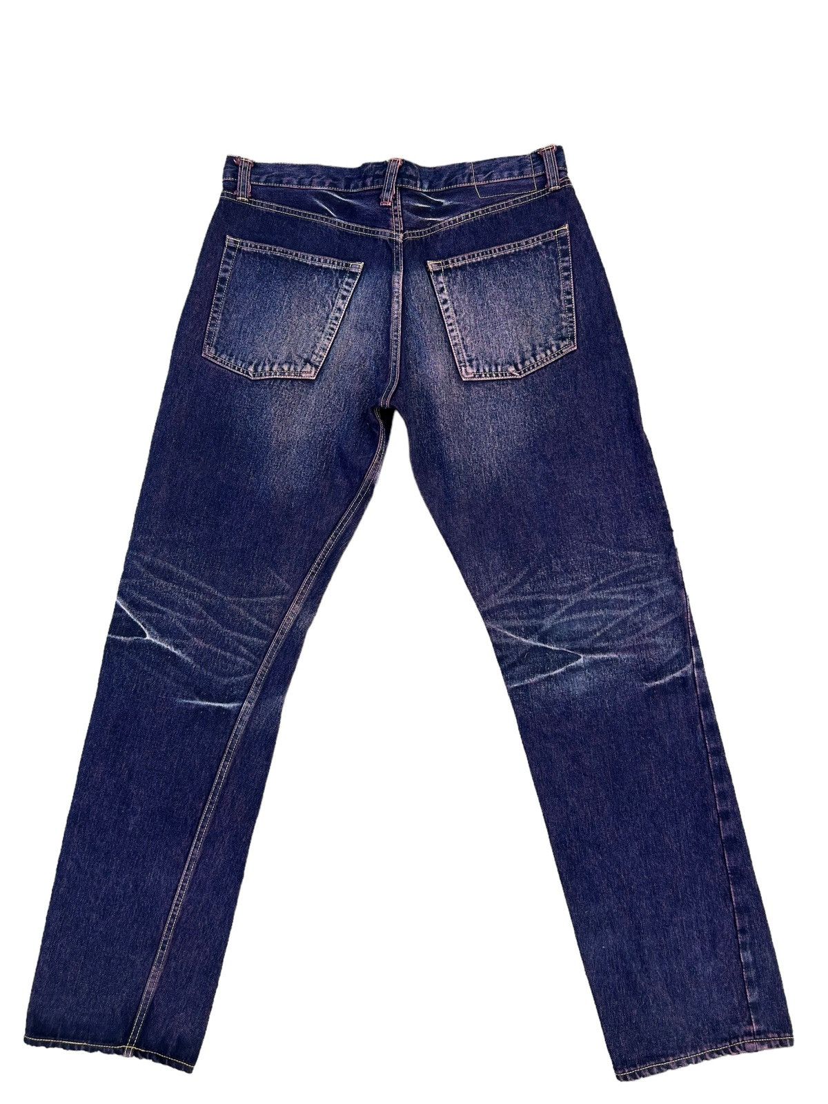 Beams Japan Vintage WHATZIS Japan Ripped Redline Selvedge Denim Jeans Size US 34 / EU 50 - 12 Thumbnail