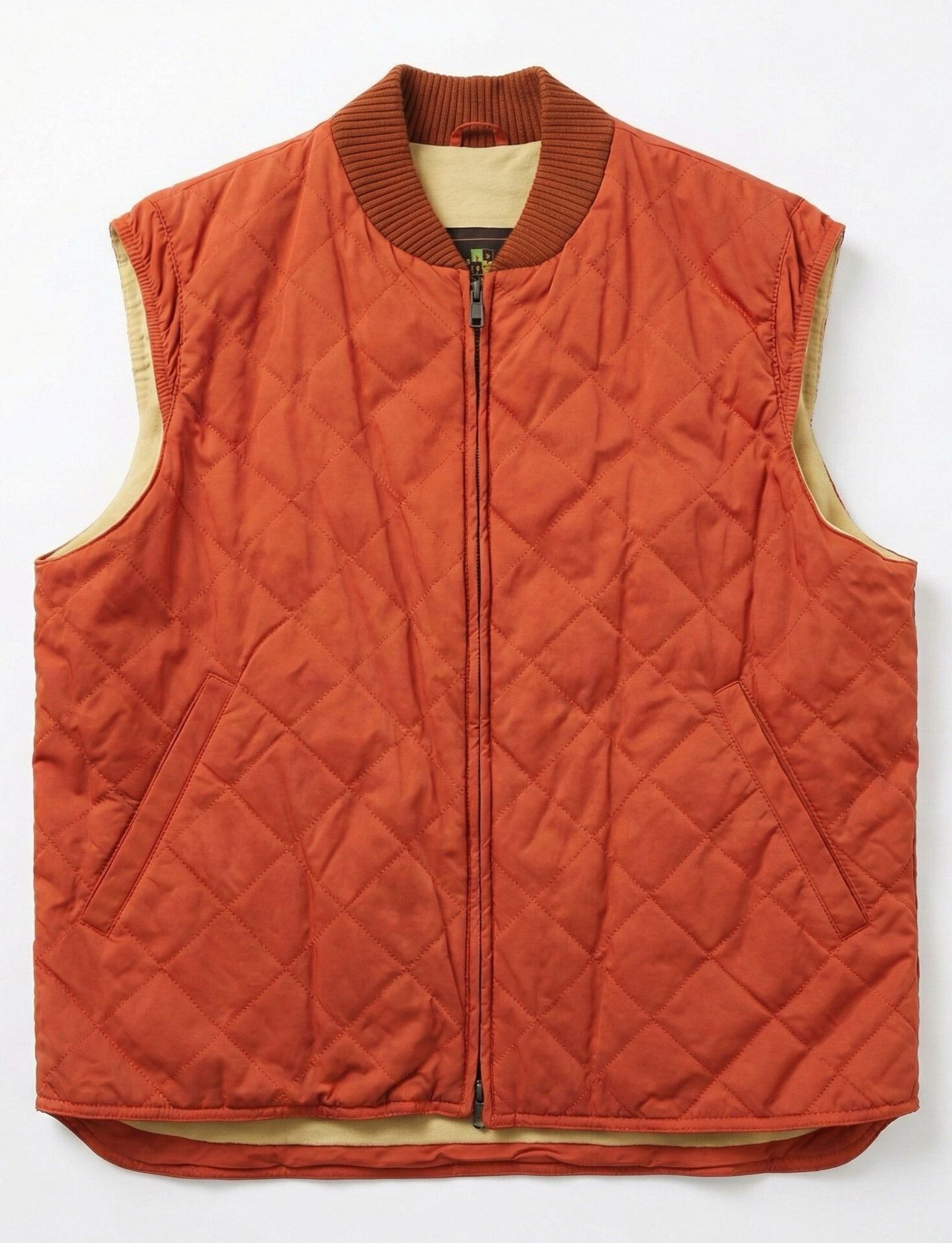 Loro Piana Loro Piana Quilted Vest in Rare Orange Design Size US L / EU 52-54 / 3 - 1 Thumbnail