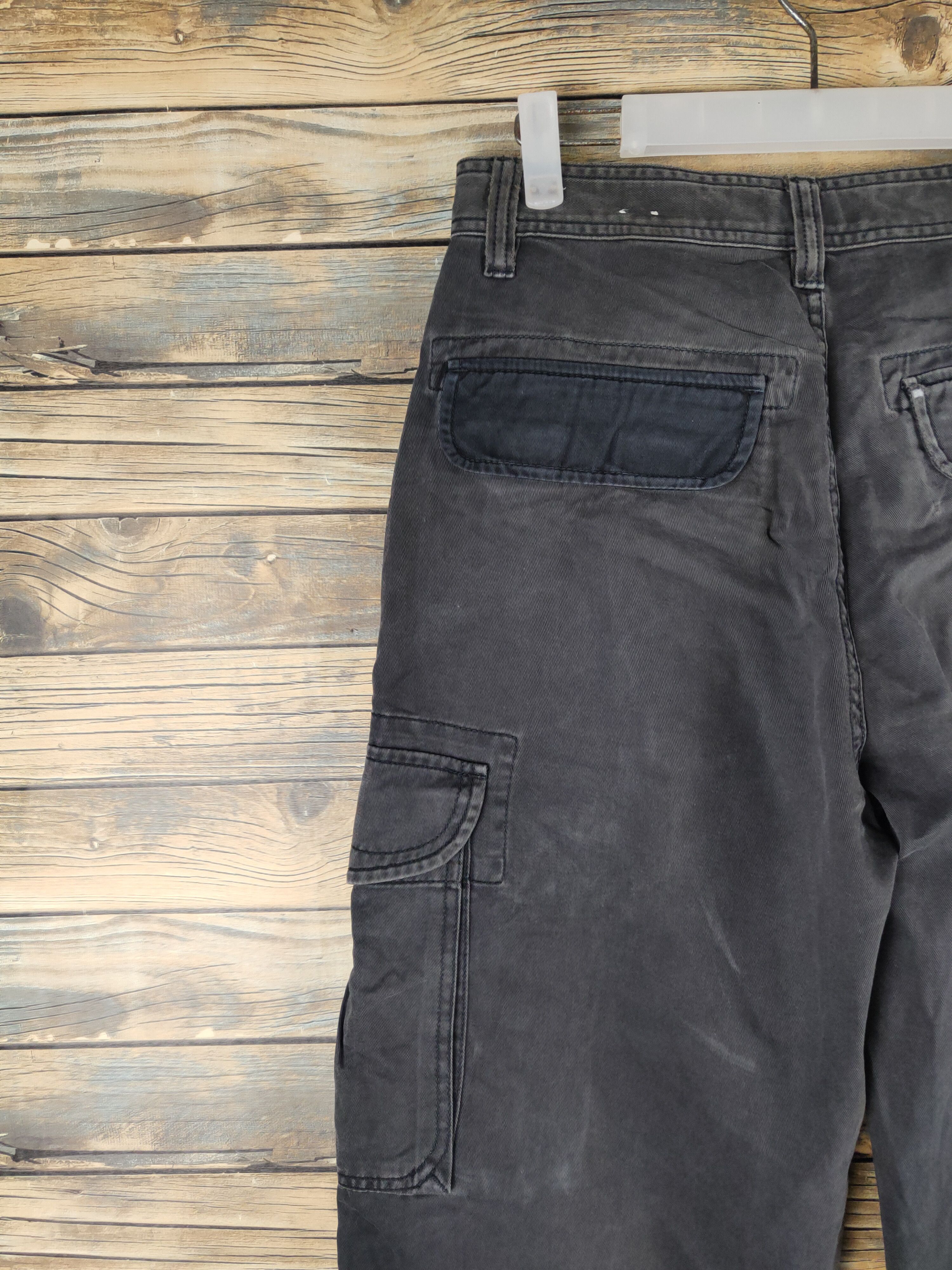 Japanese Brand DL Unionbay Black Multipocket Cargo Pants #2621 Size US 29 - 9 Thumbnail