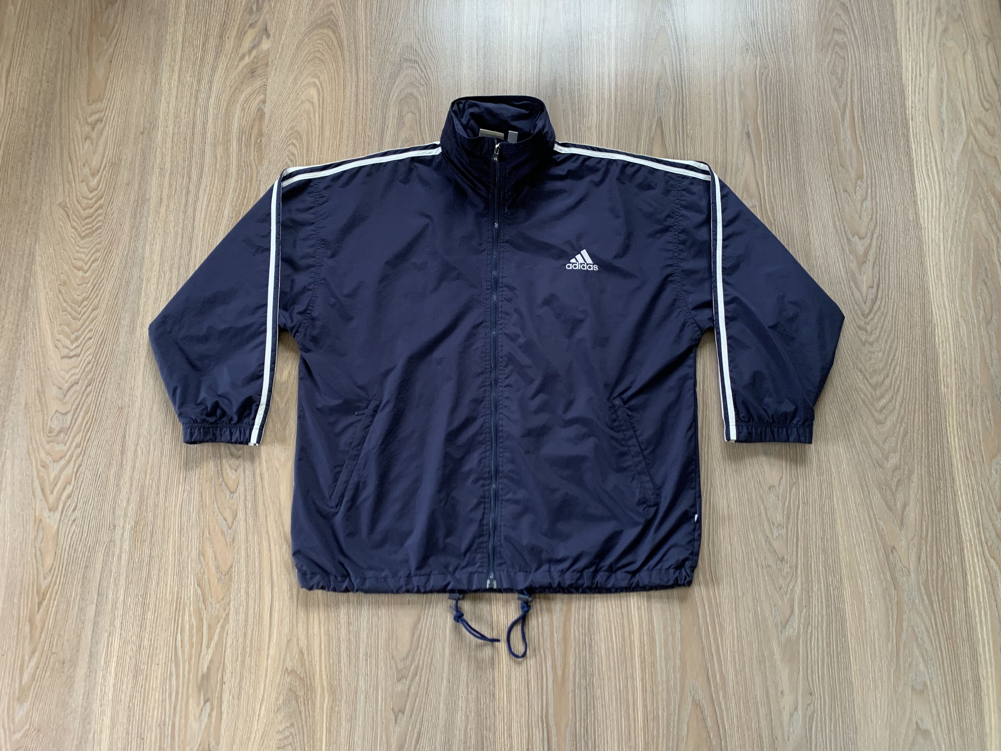 Adidas × Vintage Vintage Adidas Windproof Zip Jacket Size US L / EU 52-54 / 3 - 1 Thumbnail
