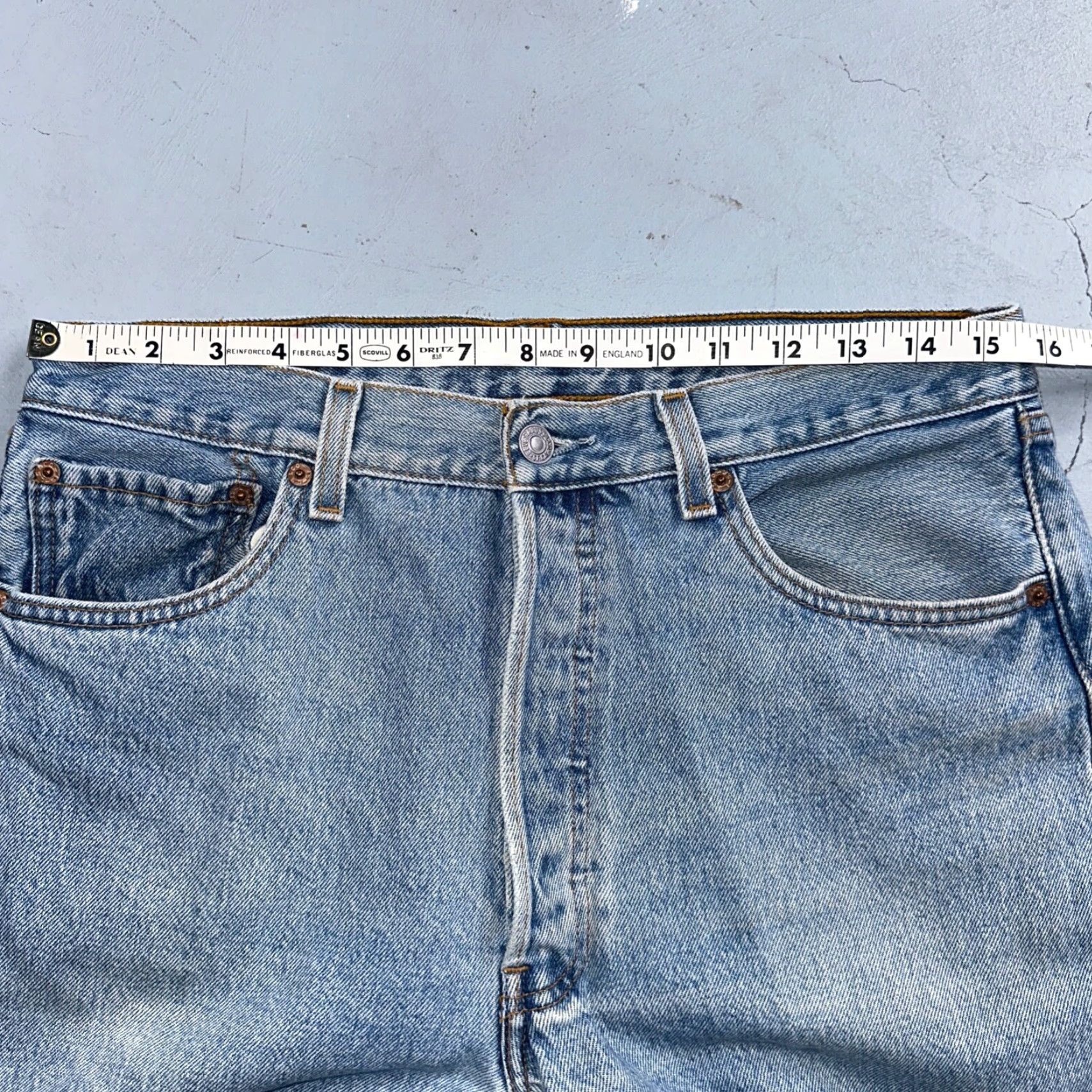 Levi's Levi's 501 Jeans Vintage 90s Mexico Light Wash 34x34 Straight Leg Blue Men Regular 34 Inseam 34 Jeans 90s Theme Mens Size US 34 / EU 50 - 7 Thumbnail