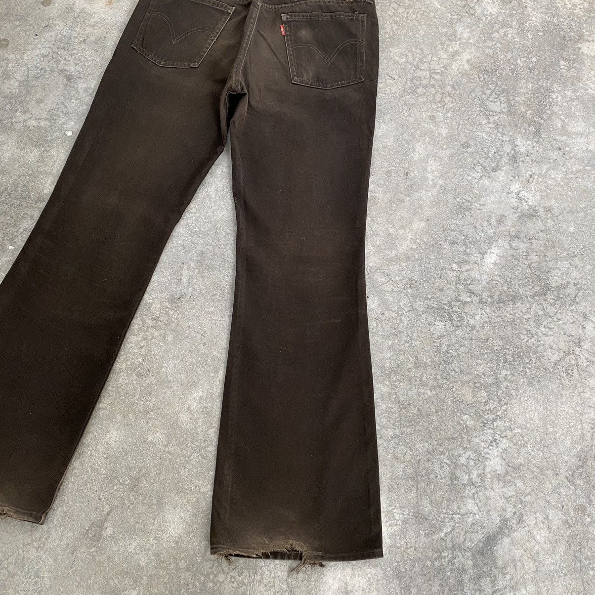 Levi's Size 33x30 Vintage Levis 517 Brown Bootcut Flared Jeans Size US 33 - 17 Thumbnail