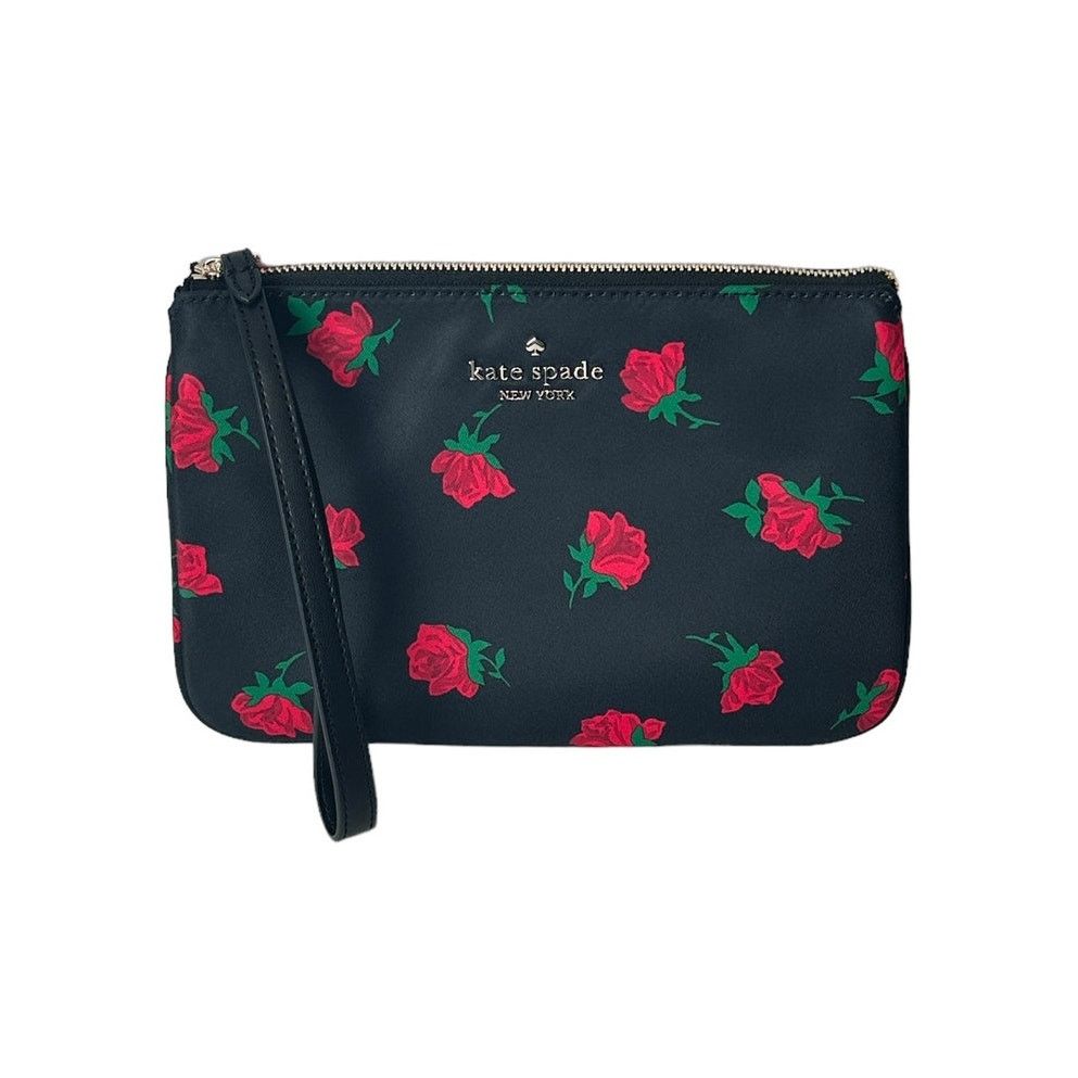 Kate Spade Kate Spade Chelsea Rose Toss Medium Nylon Wristlet Pouch Size ONE SIZE - 1 Thumbnail