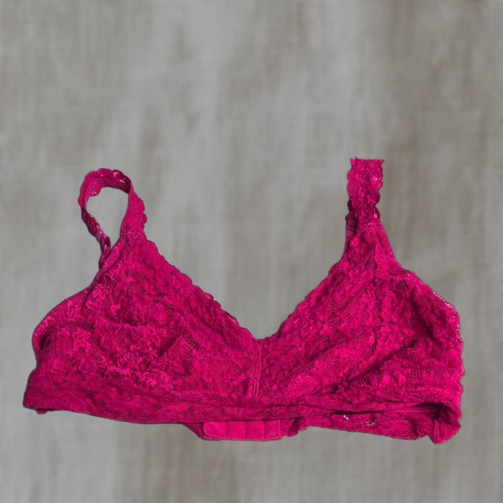 Pinko PINK No Boundaries Pink Lace Bra Adult Women's XL Extra Large Bra Women's XL Pink 90s? Size ONE SIZE - 1 Thumbnail