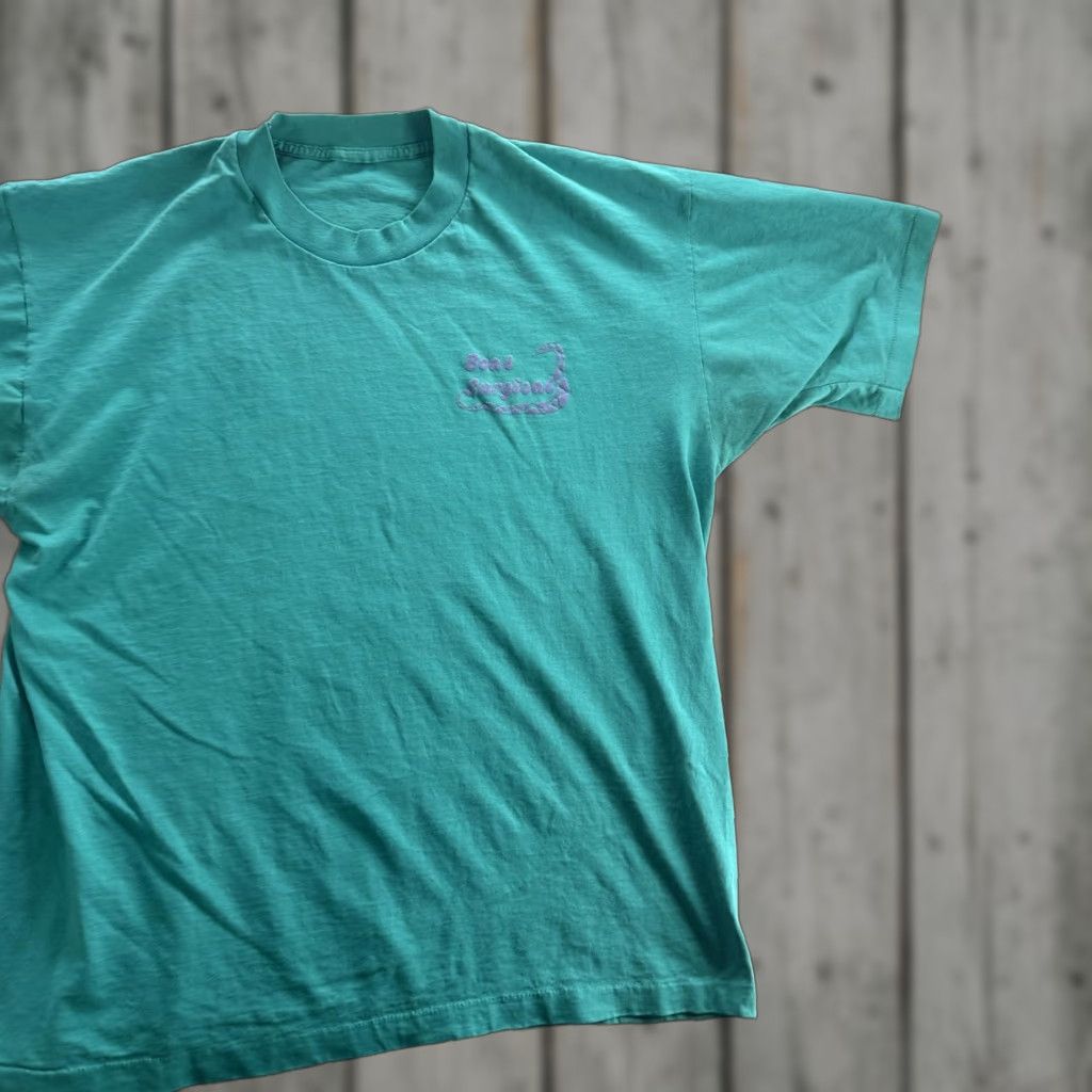 Vintage VINTAGE Boas Surgical Shirt Mens XL Green Snake Embroidered 90s Tee Crew Neck Short Sleeve Cotton Gift for Men Size US XL / EU 56 / 4 - 1 Thumbnail