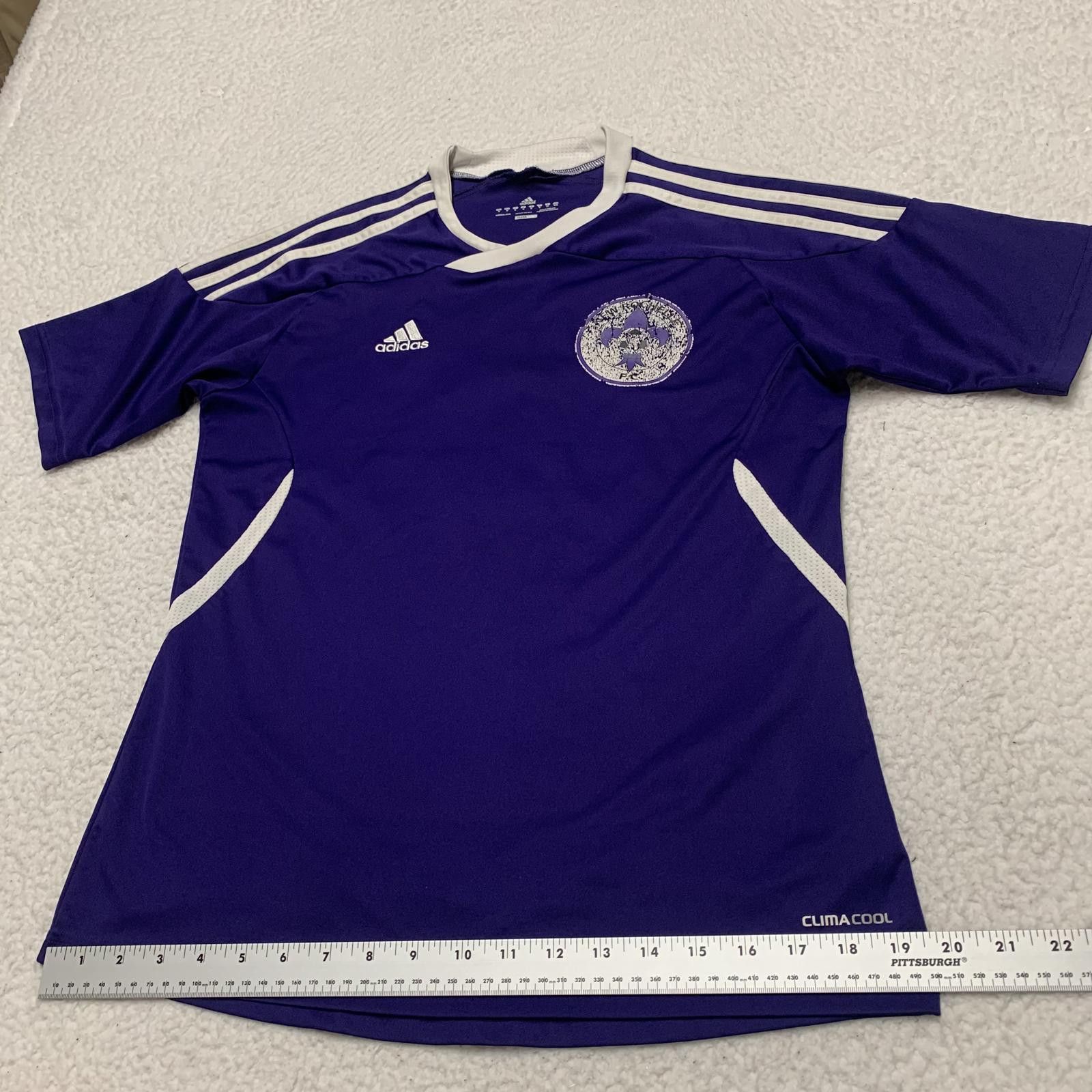 Adidas Adidas Clima Cool Men's Medium Purple Soccer Jersey Size US M / EU 48-50 / 2 - 6 Thumbnail