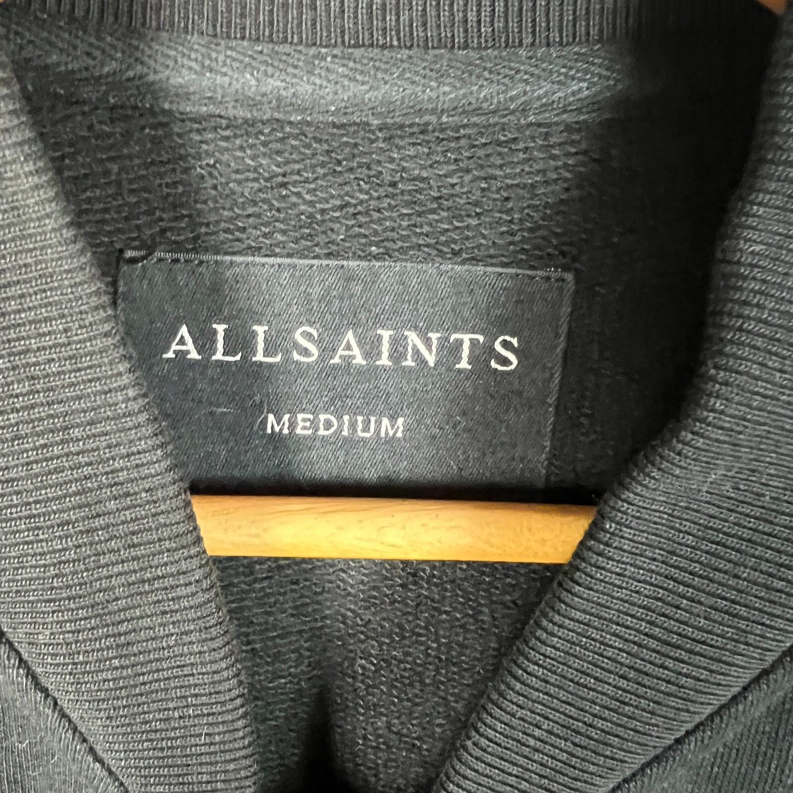 Allsaints Allsaints Bomber Zip Sweatshirt Men's Size M Black ` Size US M / EU 48-50 / 2 - 4 Thumbnail