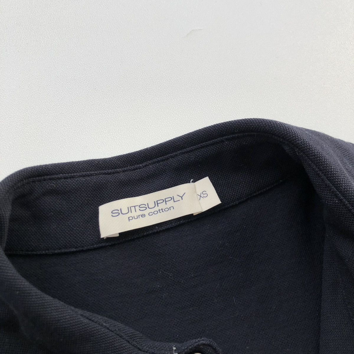 Suitsupply SuitSupply Pure Cotton Pique Polo Shirt Navy Size US XS / EU 42 / 0 - 7 Thumbnail
