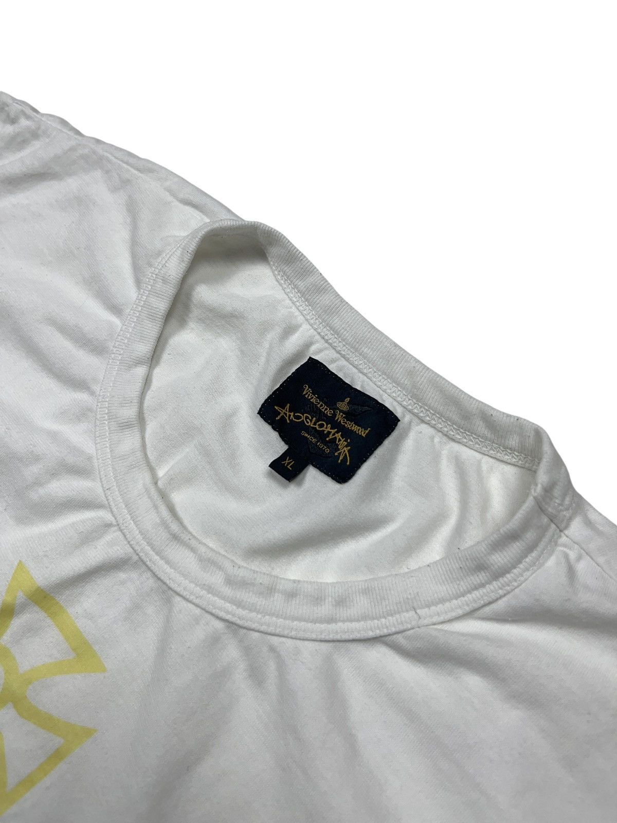 Vintage × Vivienne Westwood Vintage Vivienne Westwood Jesus Anglomania Gold Orb T-shirt Size US XL / EU 56 / 4 - 4 Thumbnail