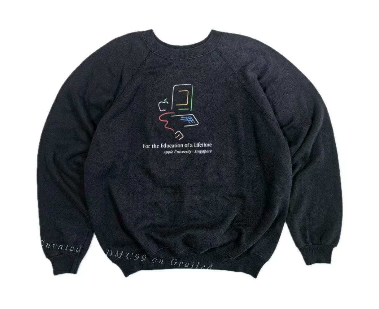 Vintage 1990s Hanes Apple University Singapore Sweater Size US M / EU 48-50 / 2 - 1 Thumbnail