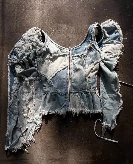 Nozomi Ishiguro Nozomi Ishiguro SS13 Runway Distressed Denim Vest Size M / US 6-8 / IT 42-44 - 4 Thumbnail