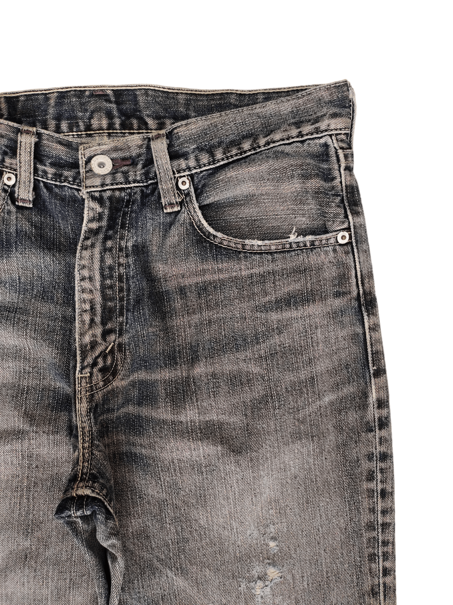 Levi's Vintage Levis Distress Faded Destroy Knee Denim Jeans Size US 32 / EU 48 - 3 Thumbnail