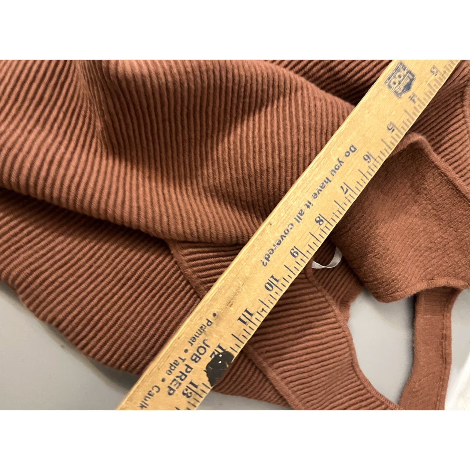 Abercrombie & Fitch Abercrombie & Fitch Dress Knit Ribbed Crossback Brown Sleeveless M Women Bodycon Short Print: N/A Size M / US 6-8 / IT 42-44 - 6 Thumbnail