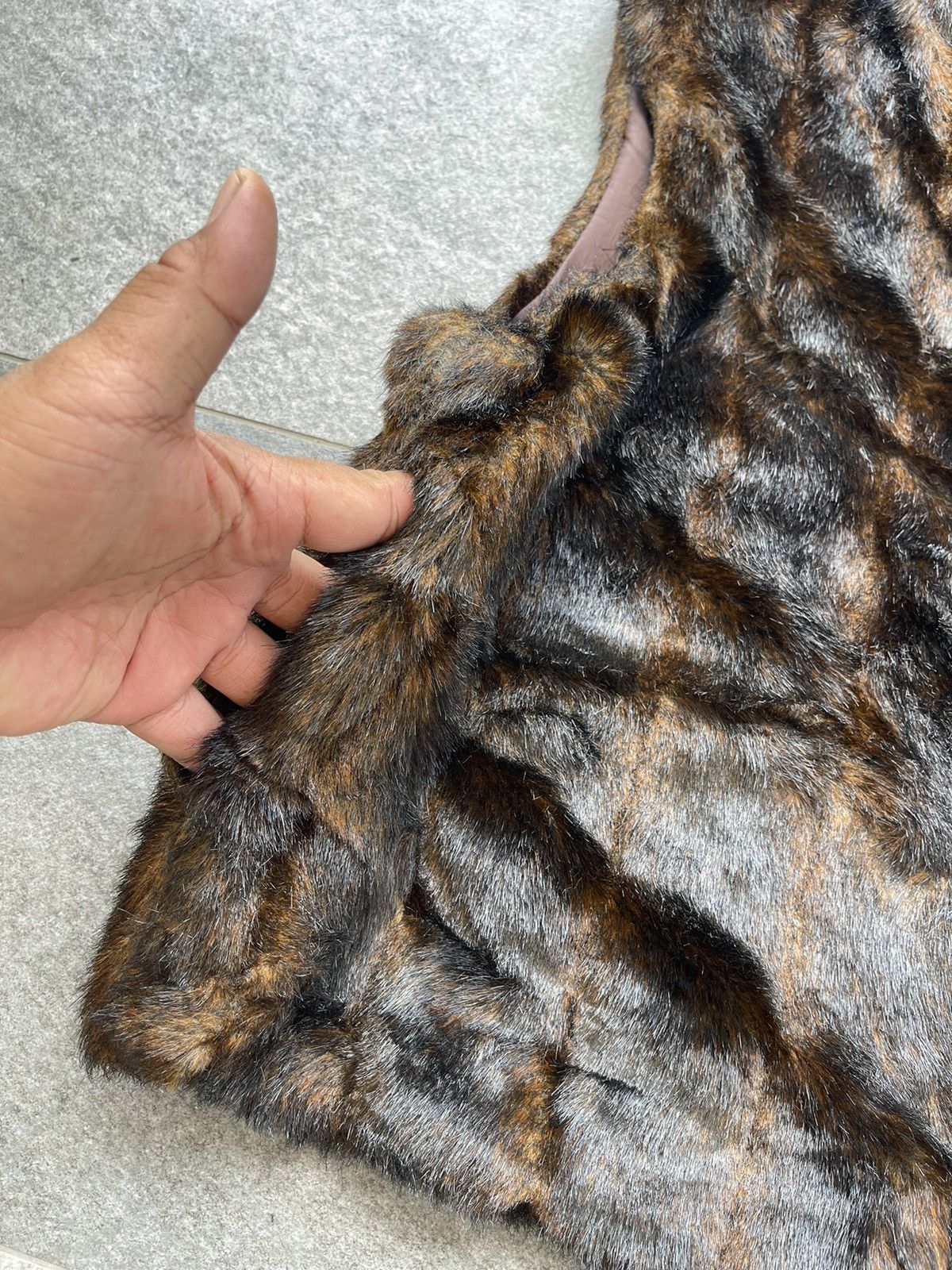 Japanese Brand × Vintage Vintage Atelier Faux Fur Vest Jacket Size L / US 10 / IT 46 - 5 Thumbnail