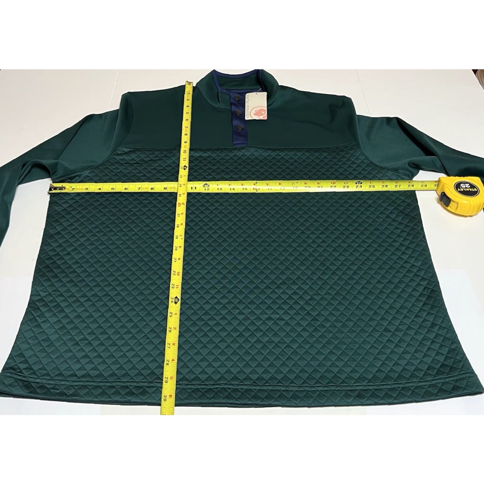 Southern Proper Southern Proper Mens Sweater Knit Pullover 1/4 Snap Button Green XXL NWT Holiday/Outdoor Style (Preppy) Mens Size US XXL / EU 58 / 5 - 4 Thumbnail