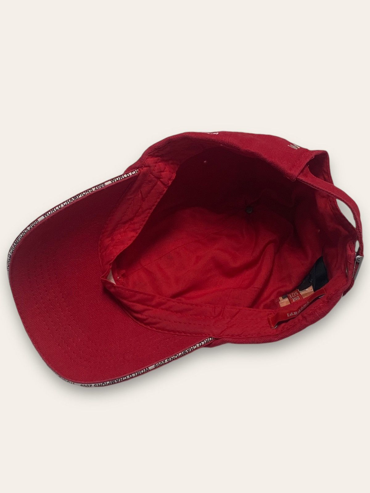 Ferrari 2008 Vintage FERRARI Racing Red Cap Big Logo Y2K Size ONE SIZE - 5 Thumbnail