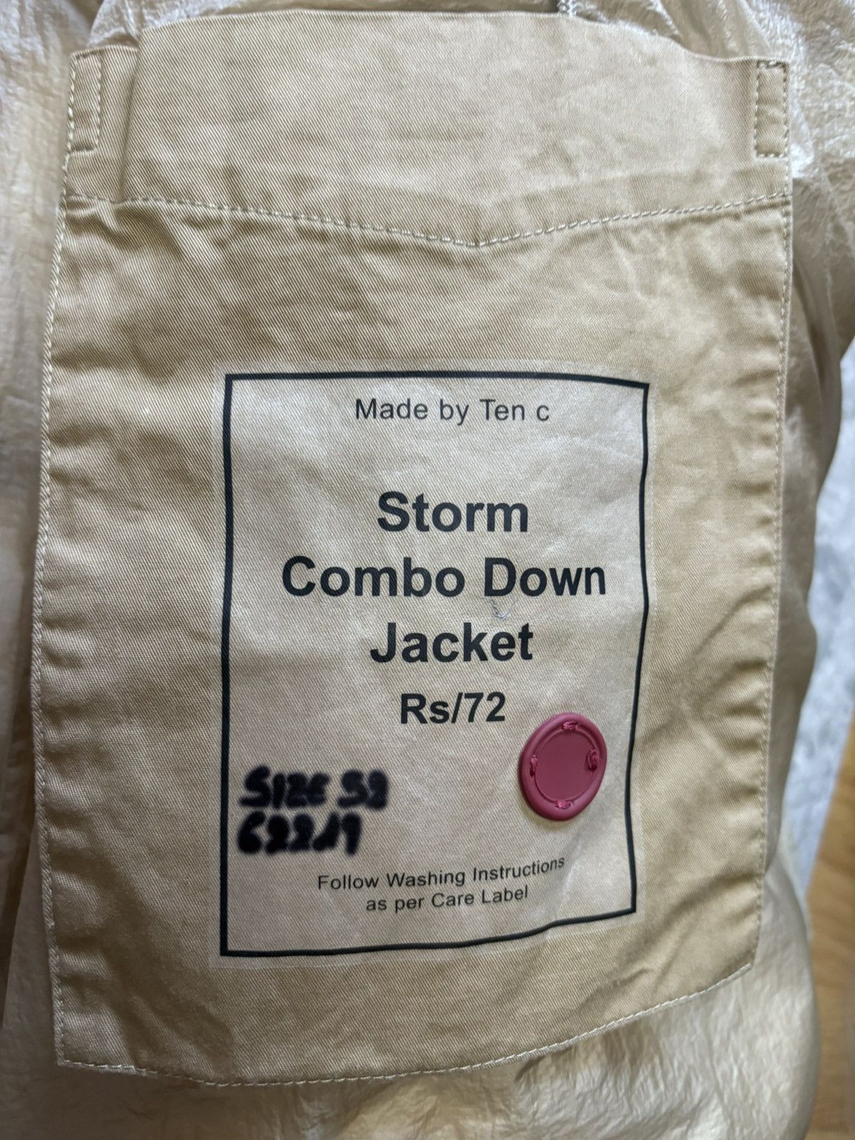 Ten C Ten c Storm Combo Down Jacket – Stone – Size 52 Size US S / EU 44-46 / 1 - 8 Thumbnail