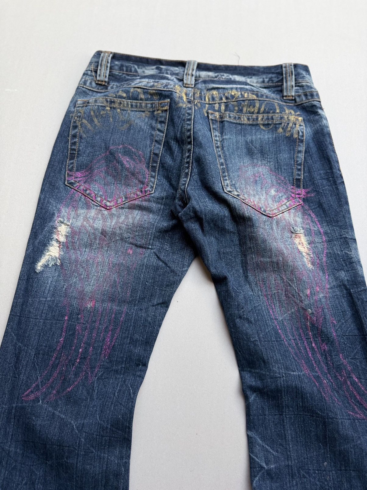 Japanese Brand lace up flare jeans Size US 29 - 4 Thumbnail