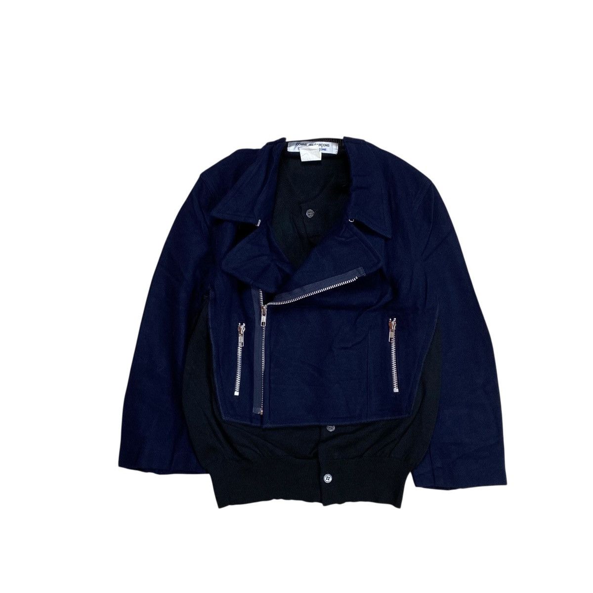 Comme des Garcons Comme des Garcons Hybrid Cardigan Bikers Jacket Size US XS / EU 42 / 0 - 1 Thumbnail