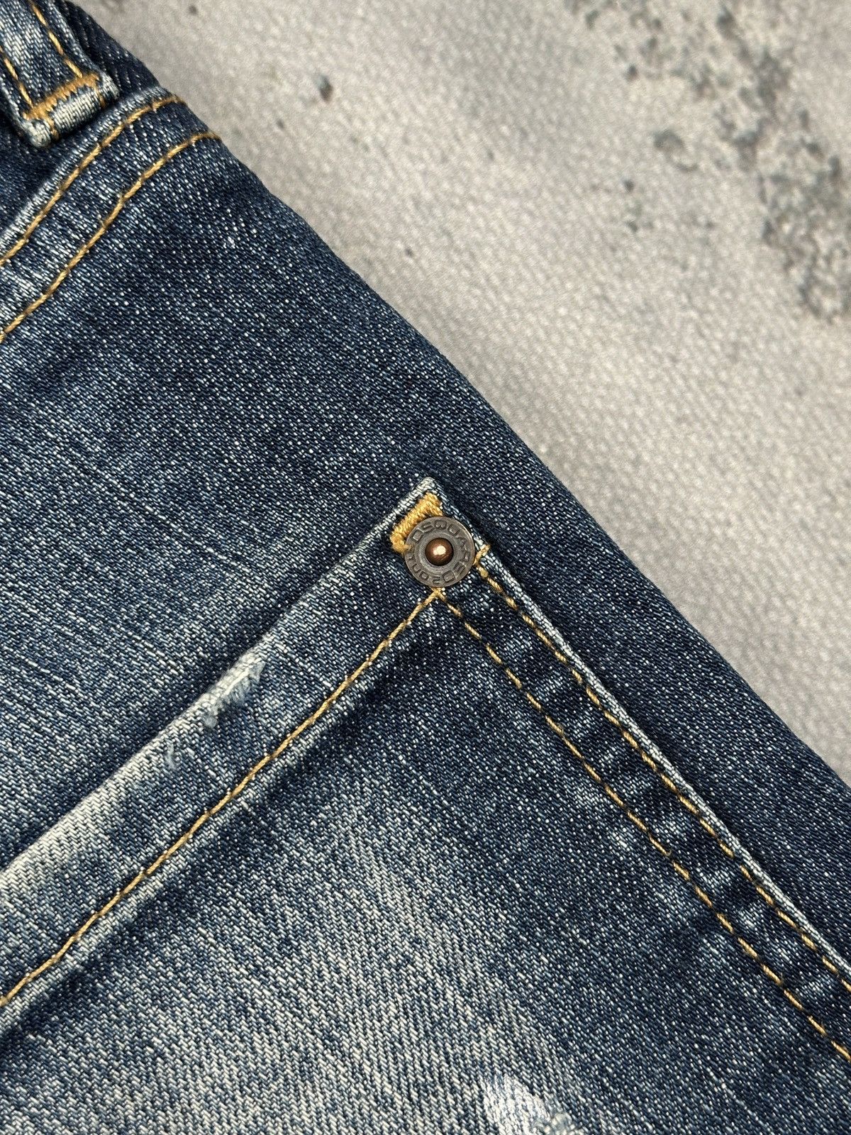 Dsquared2 Dsquared2 Distressed Patchwork Denim Jeans Military Pocket Size US 33 - 6 Thumbnail
