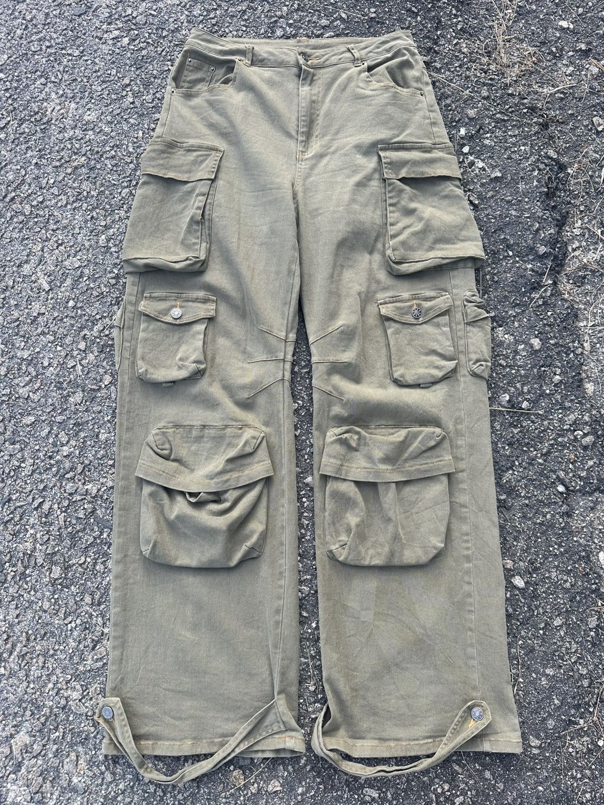 Japanese Brand CARGO PANTS MULTIPOCKET SENDITIONARIES 12 POCKET BAGGY PANTS Size US 30 / EU 46 - 2 Thumbnail