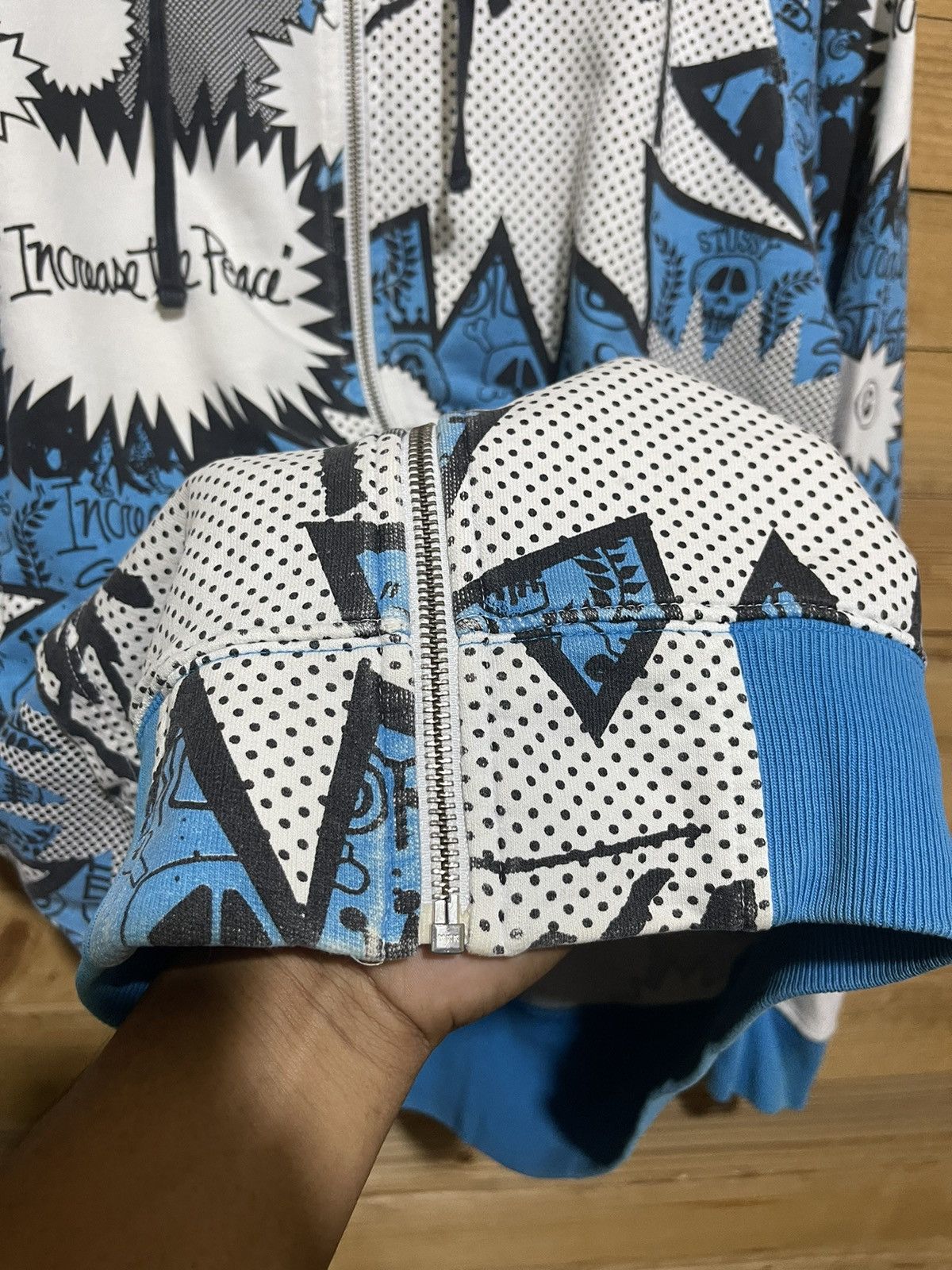 Stussy Offernow🔥Vintage stussy full print hoodie zipper Size US M / EU 48-50 / 2 - 6 Thumbnail