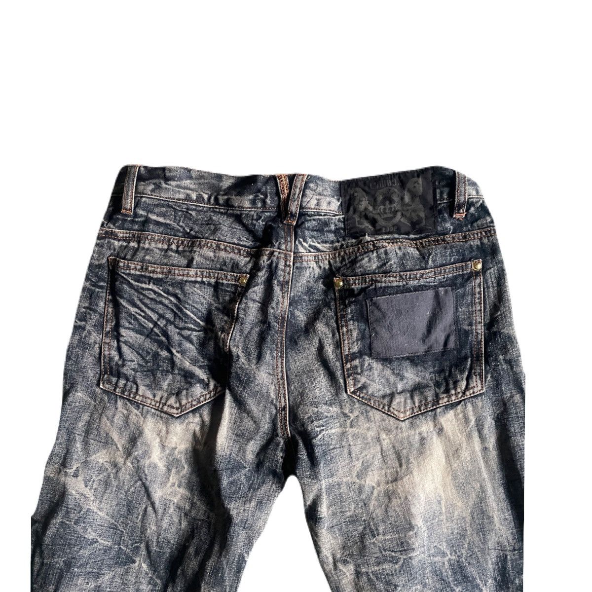 2000s Lowbox bootcut distressed vkei jeans - www 