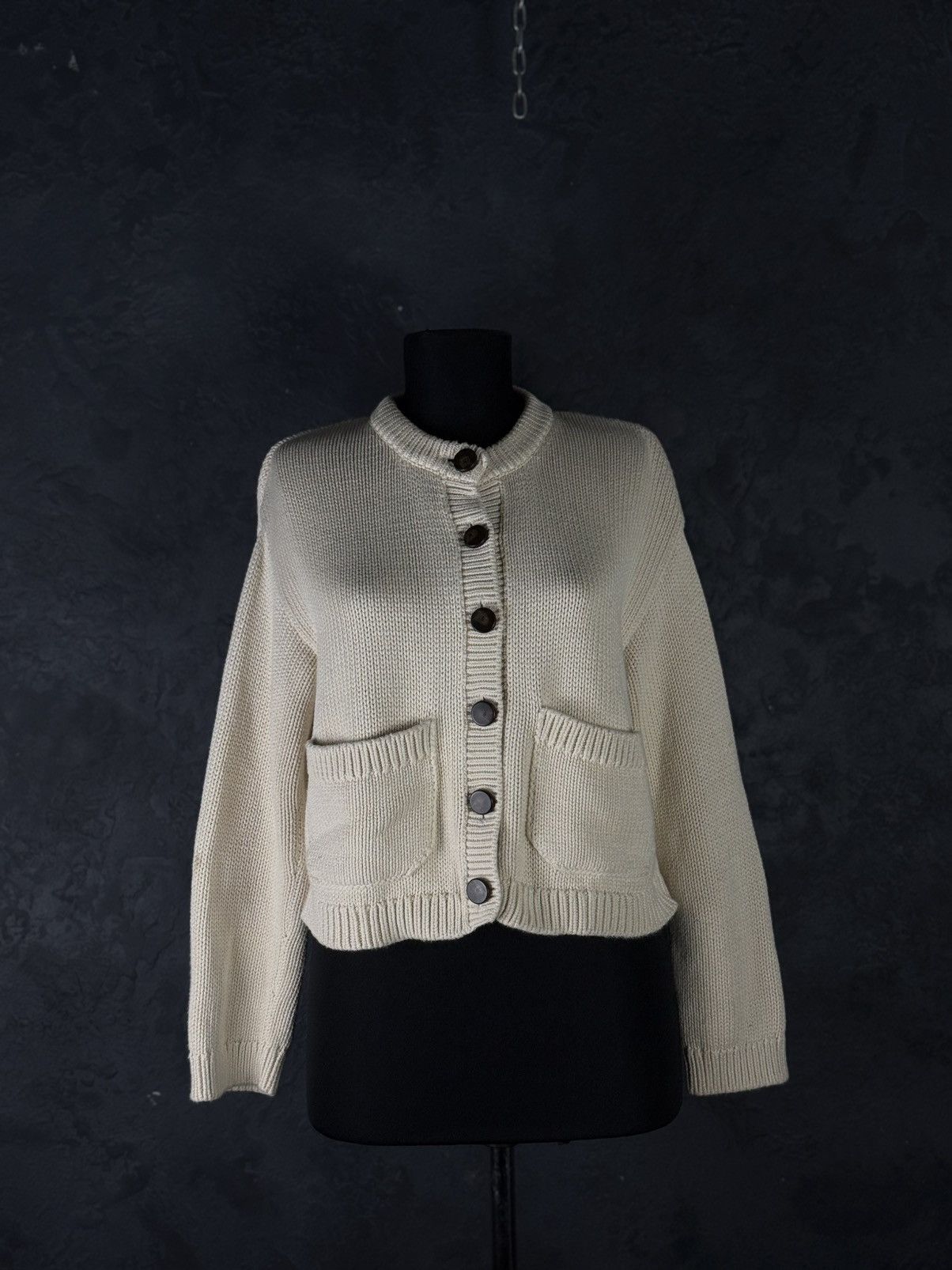 Sezane La Maille Sezane Crewneck Knitted Button Up Cardigan Sweater Size XS / US 0-2 / IT 36-38 - 1 Thumbnail