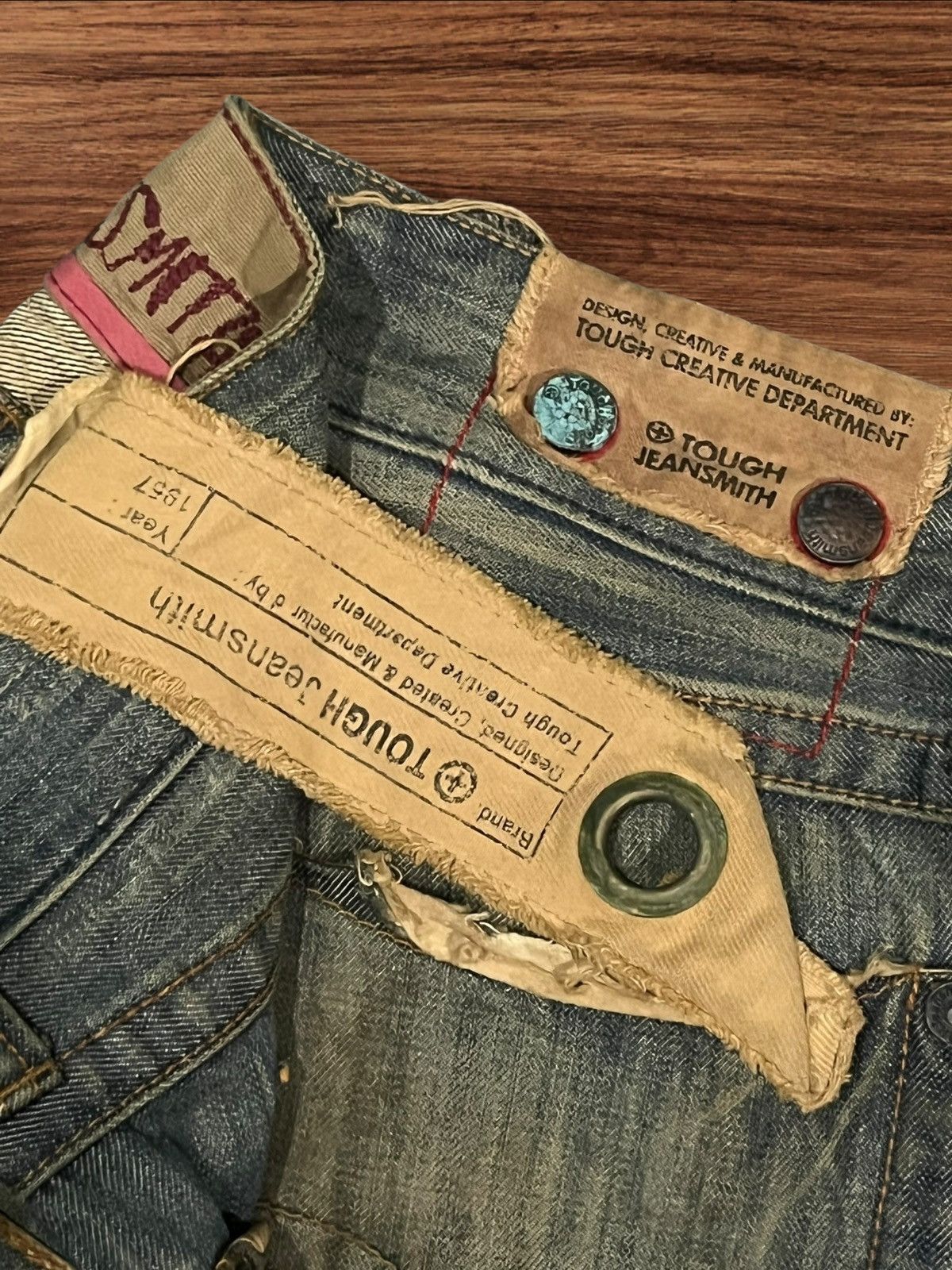 If Six Was Nine × Japanese Brand × Le Grande Bleu (L.G.B.) Japan Tough Jeans Smith Military Double Knee Distressed Jean Size US 32 / EU 48 - 9 Thumbnail