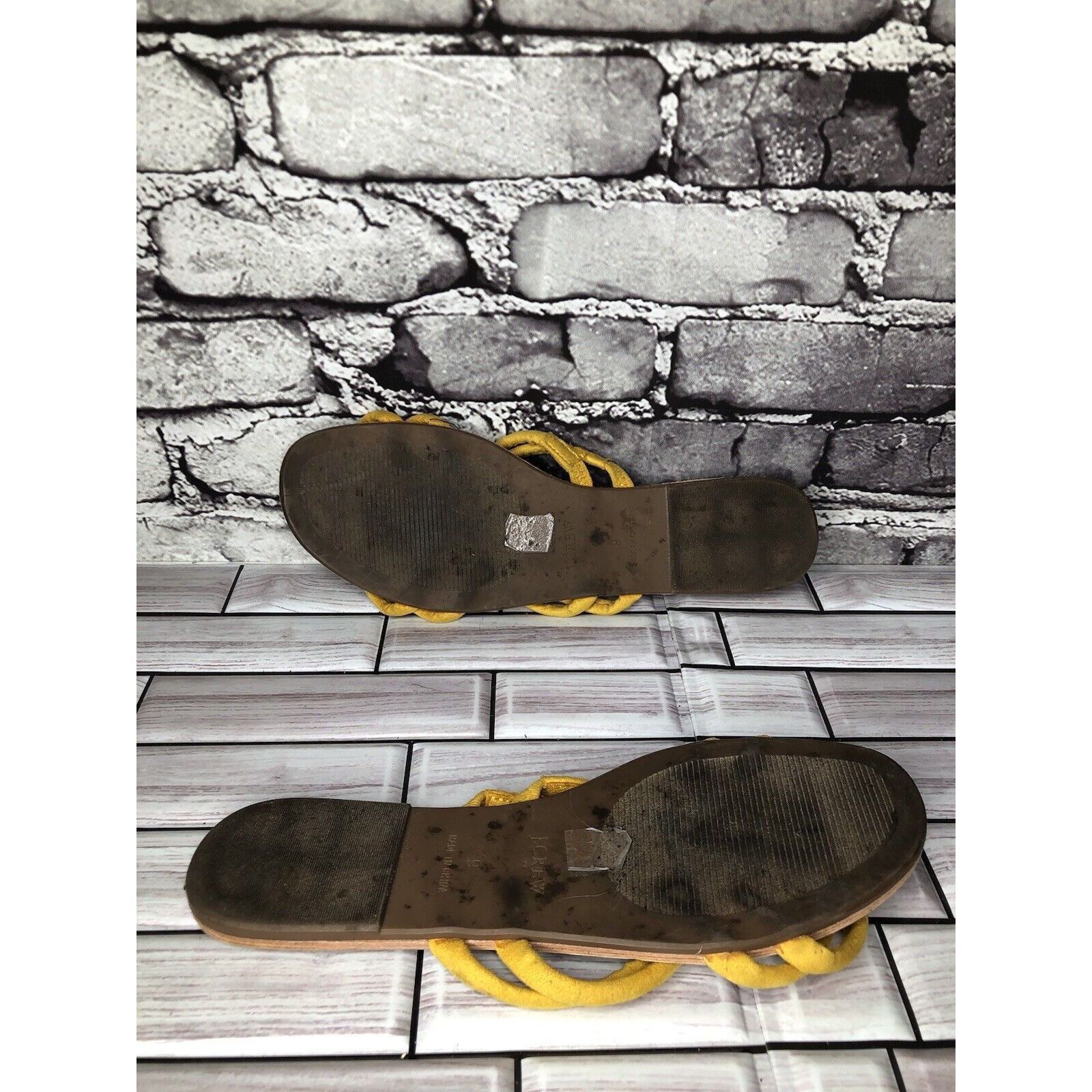 J.Crew J. Crew Factory Seaside Yellow Suede Double Strap Slides San Size US 9 / IT 39 - 13 Thumbnail