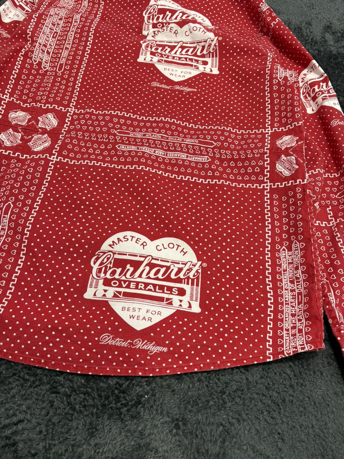 Carhartt RARE Carhartt x Slam Jam Bandana Red Shirt Size US M / EU 48-50 / 2 - 9 Thumbnail