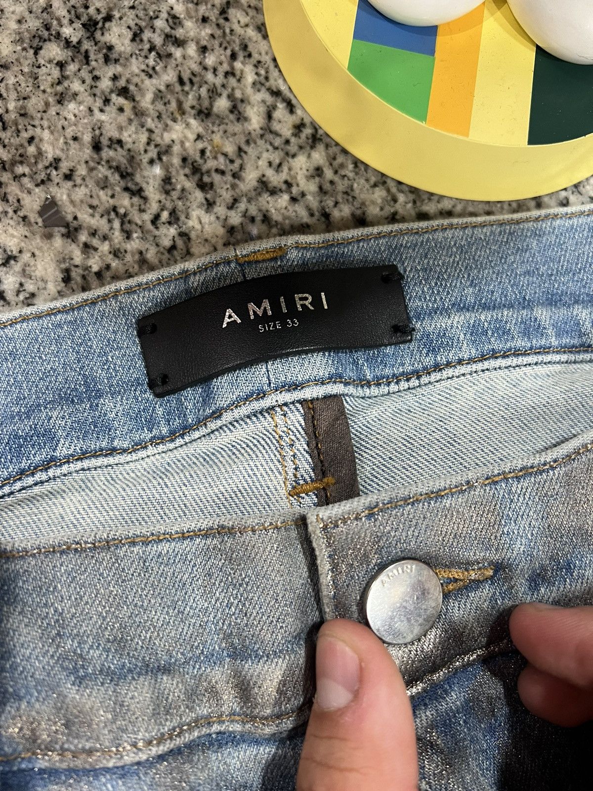 Amiri Amiri Jean Mx1 Neon Plaid Blue Size US 33 - 5 Thumbnail