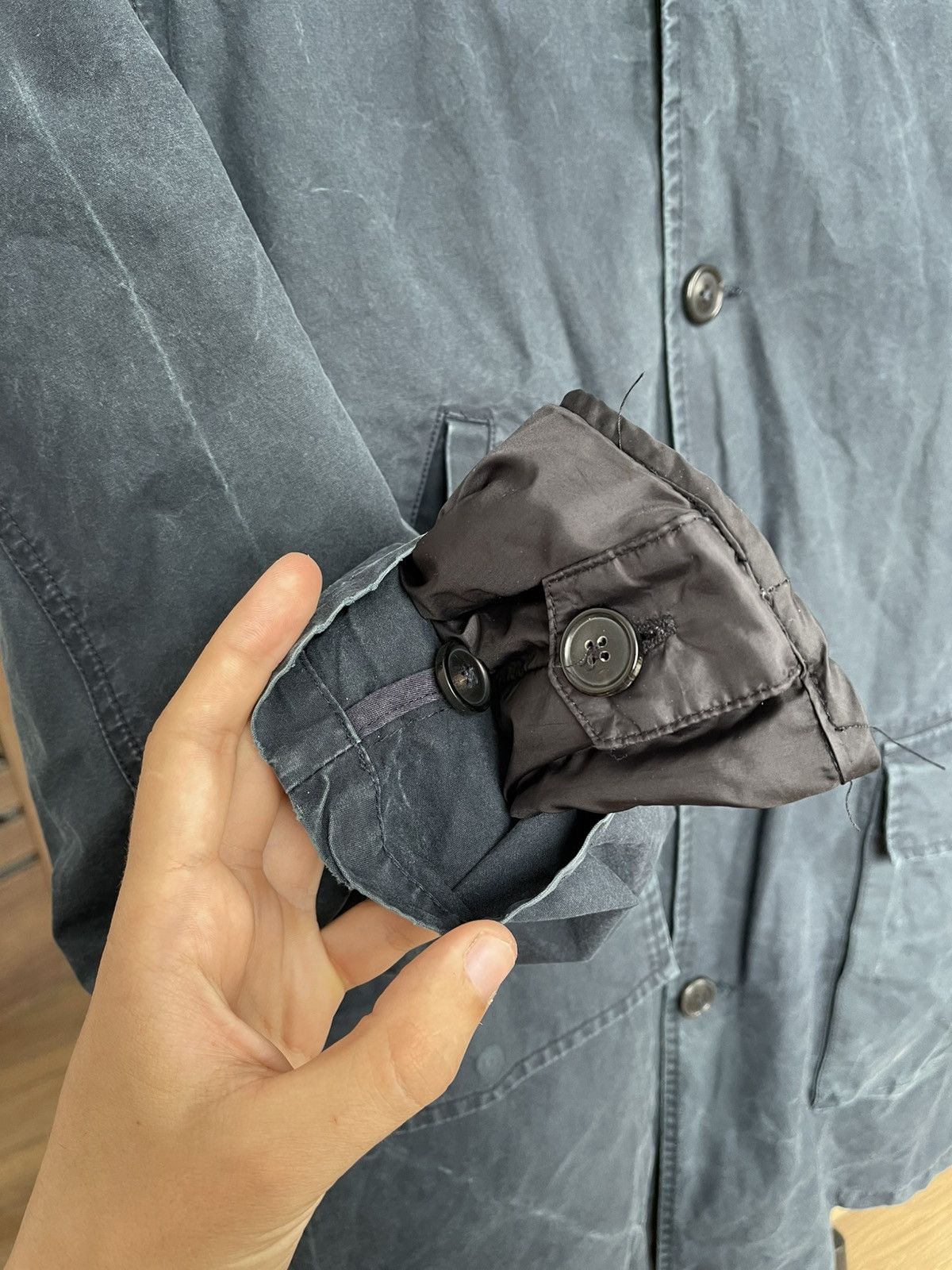 AW15 Our Legacy Navy Canvas Shield Jacket And Bomber