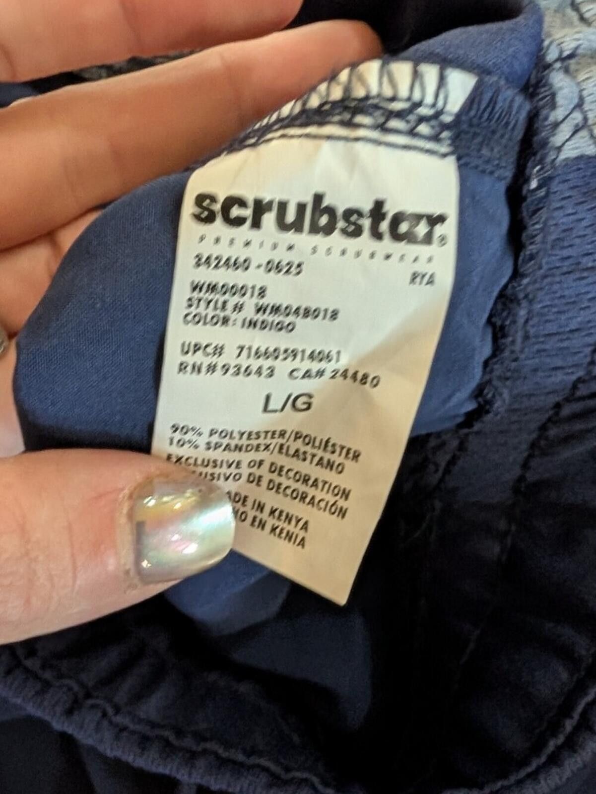 Other Scrubstar Navy V-Neck Medical Scrub Top Size ONE SIZE - 8 Thumbnail