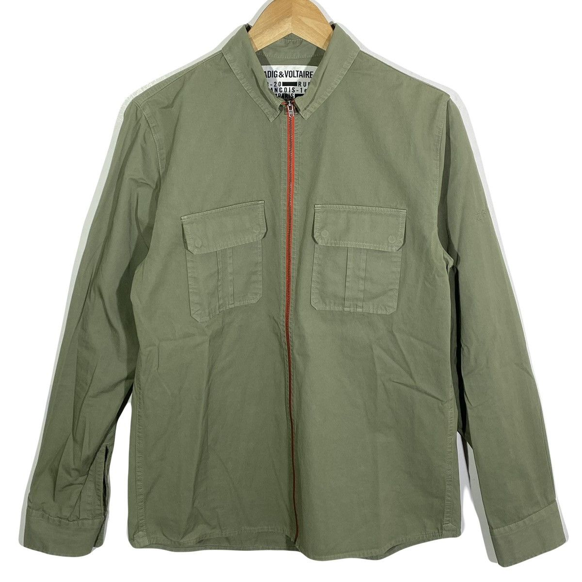 Zadig & Voltaire Chemise Trela Zip Militaire Rock Chic Zadig & Voltaire Size US S / EU 44-46 / 1 - 2 Thumbnail