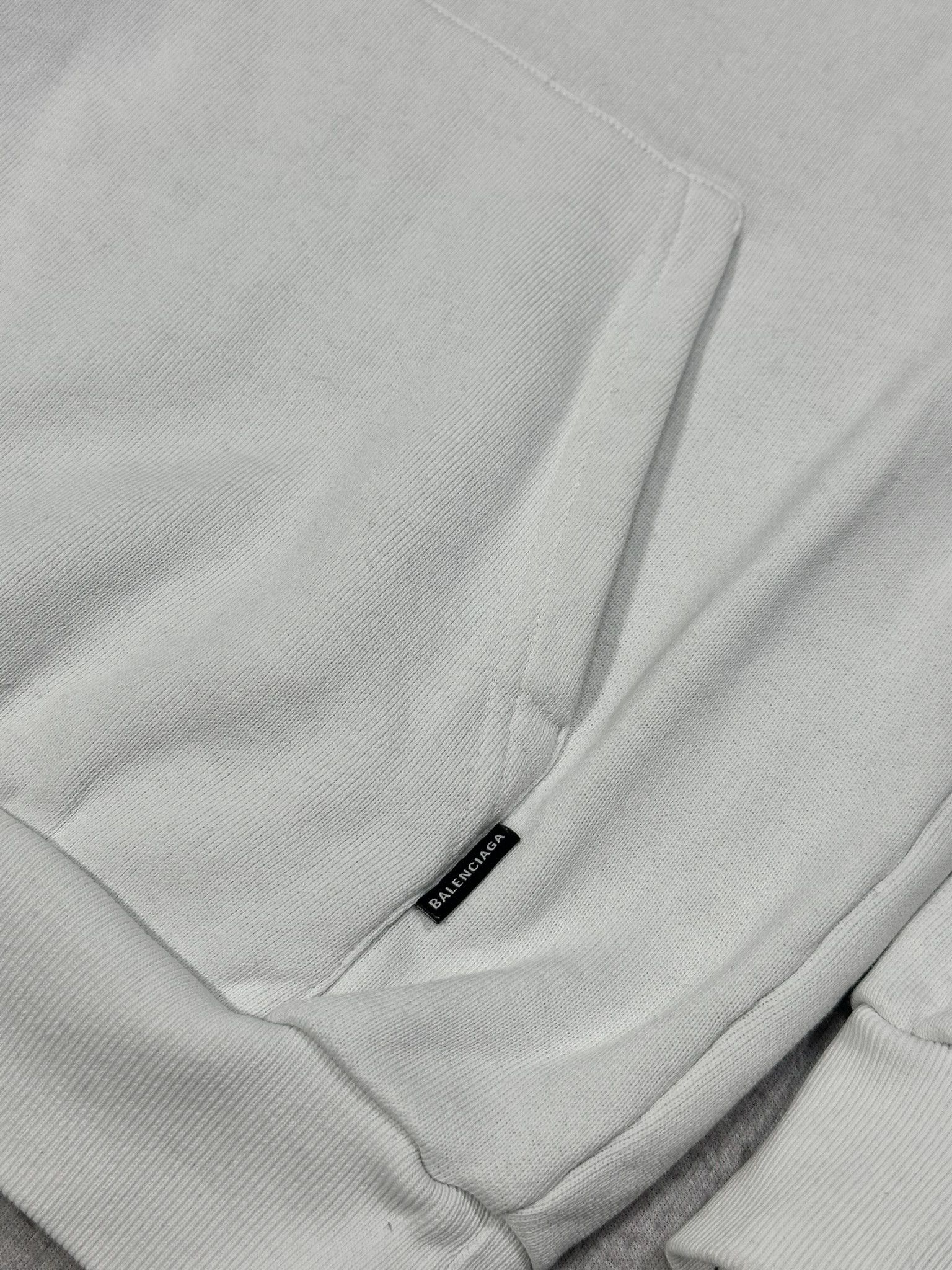 Balenciaga Balenciaga Sweatshirt Track Back Logo White Hoodie size S Size US M / EU 48-50 / 2 - 5 Thumbnail