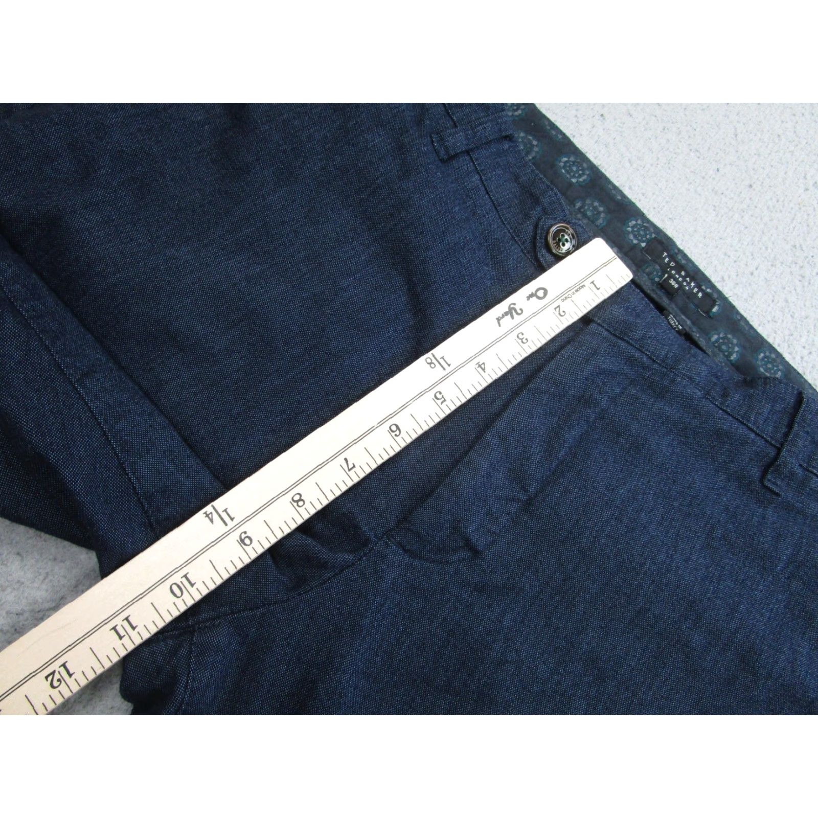 Ted Baker Ted Baker Mens Pants 36 Blue Lommy Dress Chino Slim Fit Cotton Blend Trousers Size US 36 / EU 52 - 7 Thumbnail