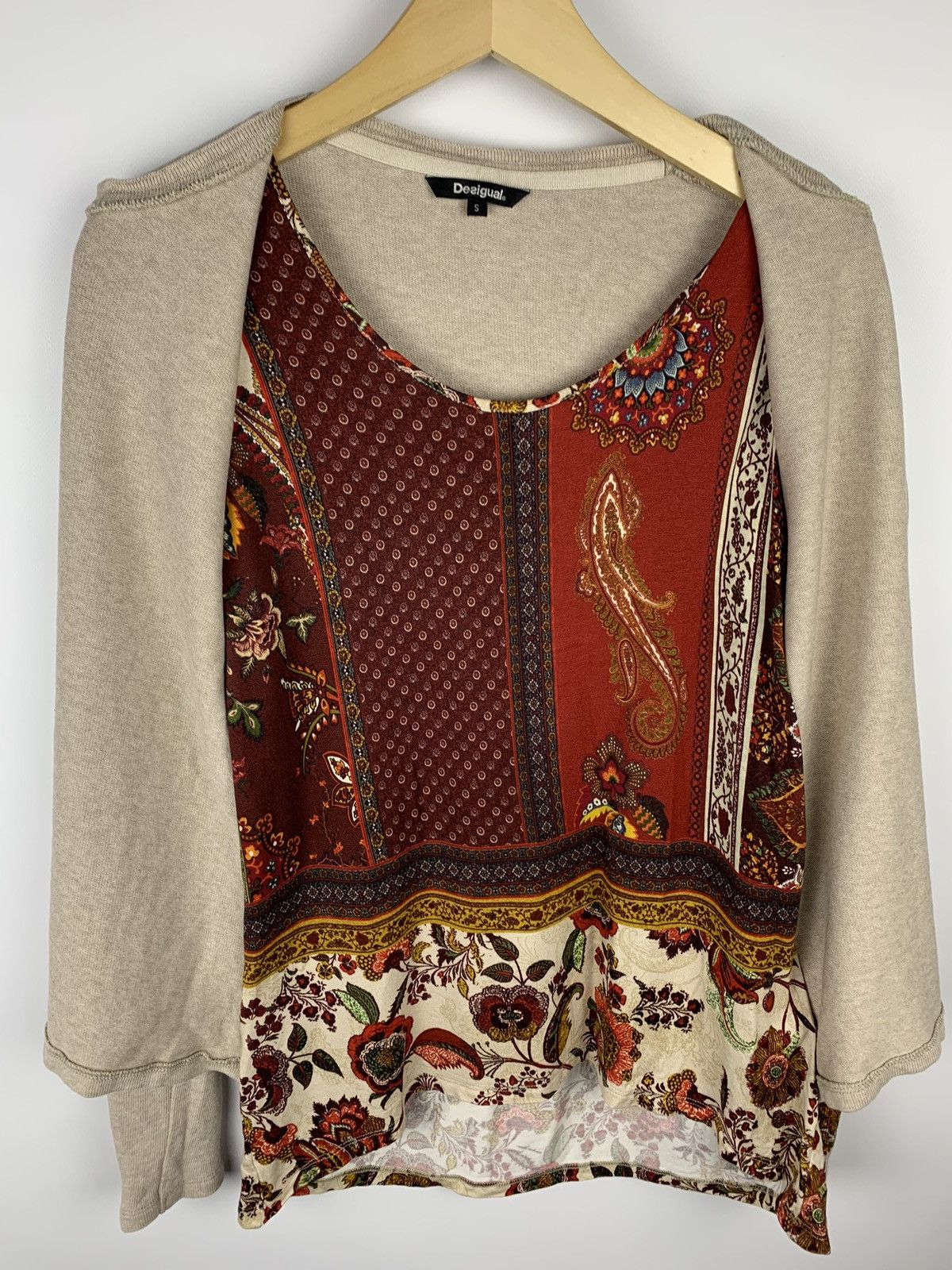 Desigual Desigual Paisley Cardigan Women’s Size S Buttons Beige Size S / US 4 / IT 40 - 7 Thumbnail
